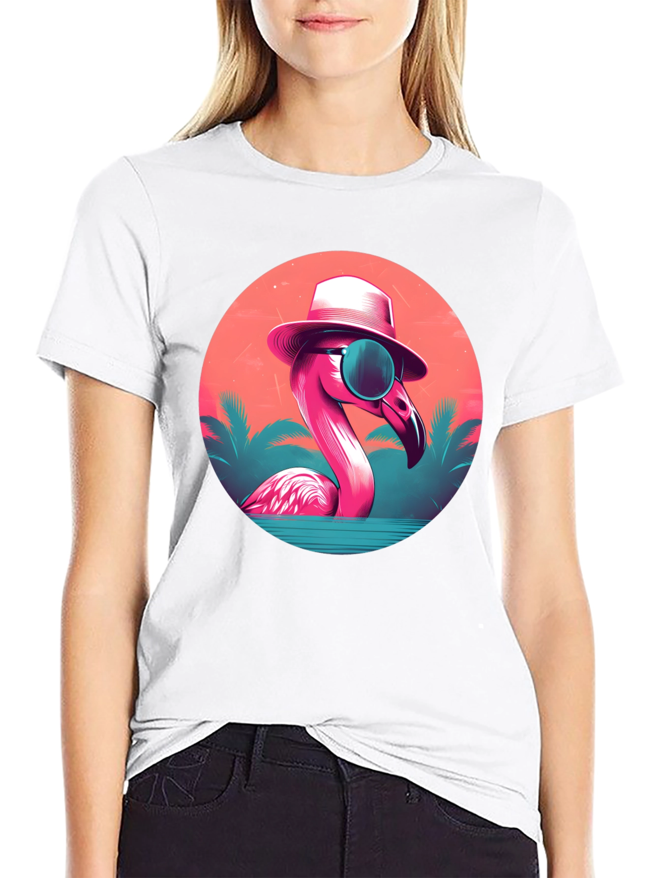 Tropical Flamingo Graphic Tee