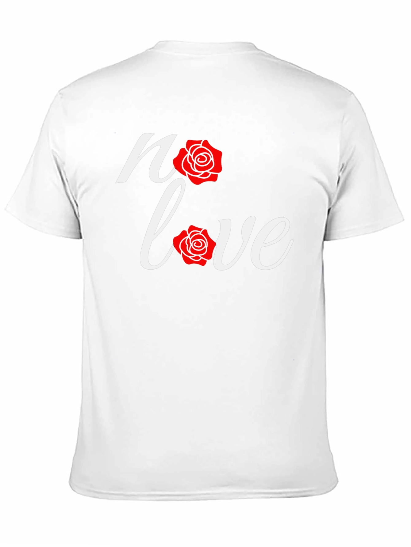 No Love Rose Graphic Black T-Shirt