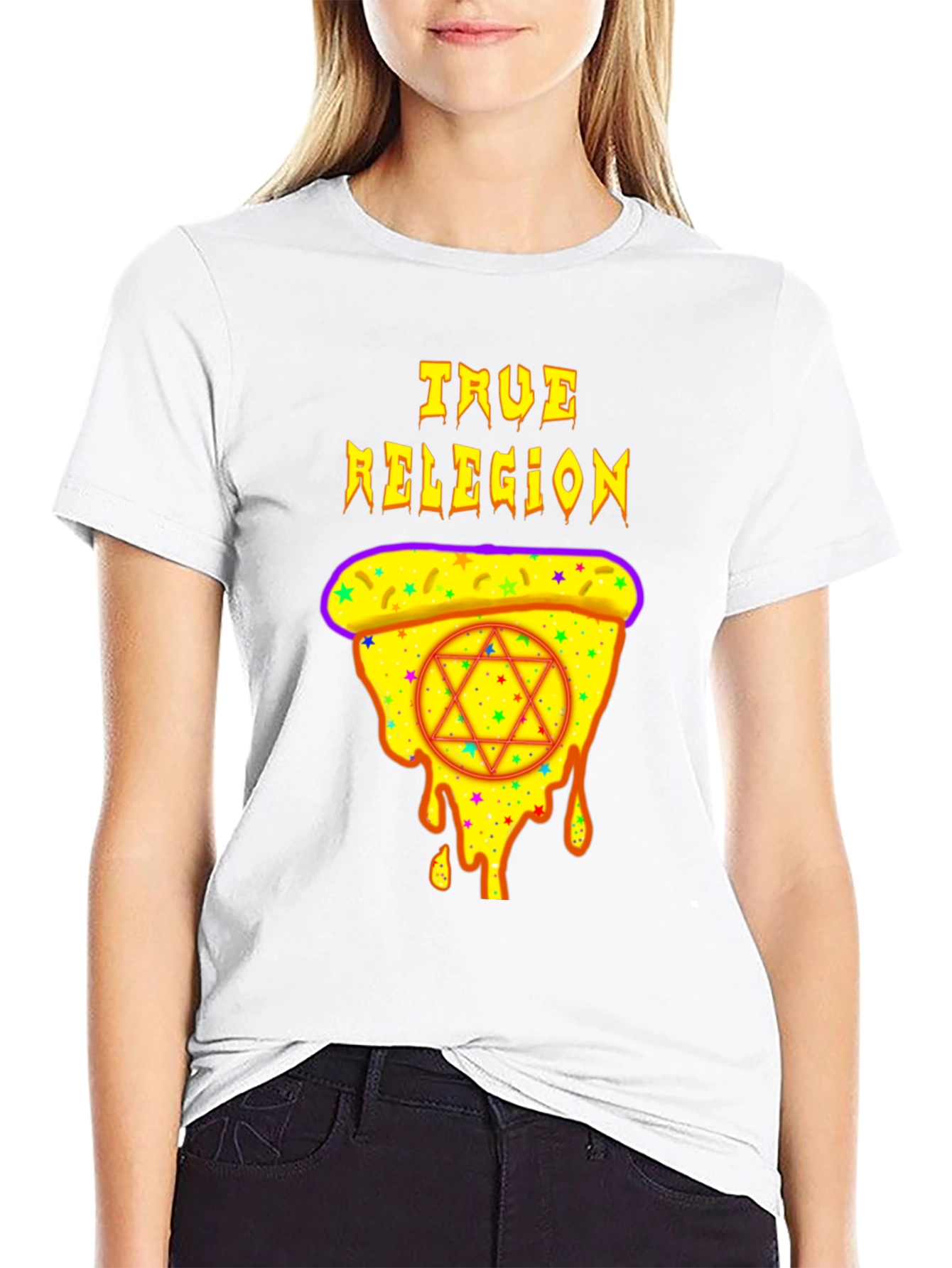 True Religion Pizza Graphic T-Shirt