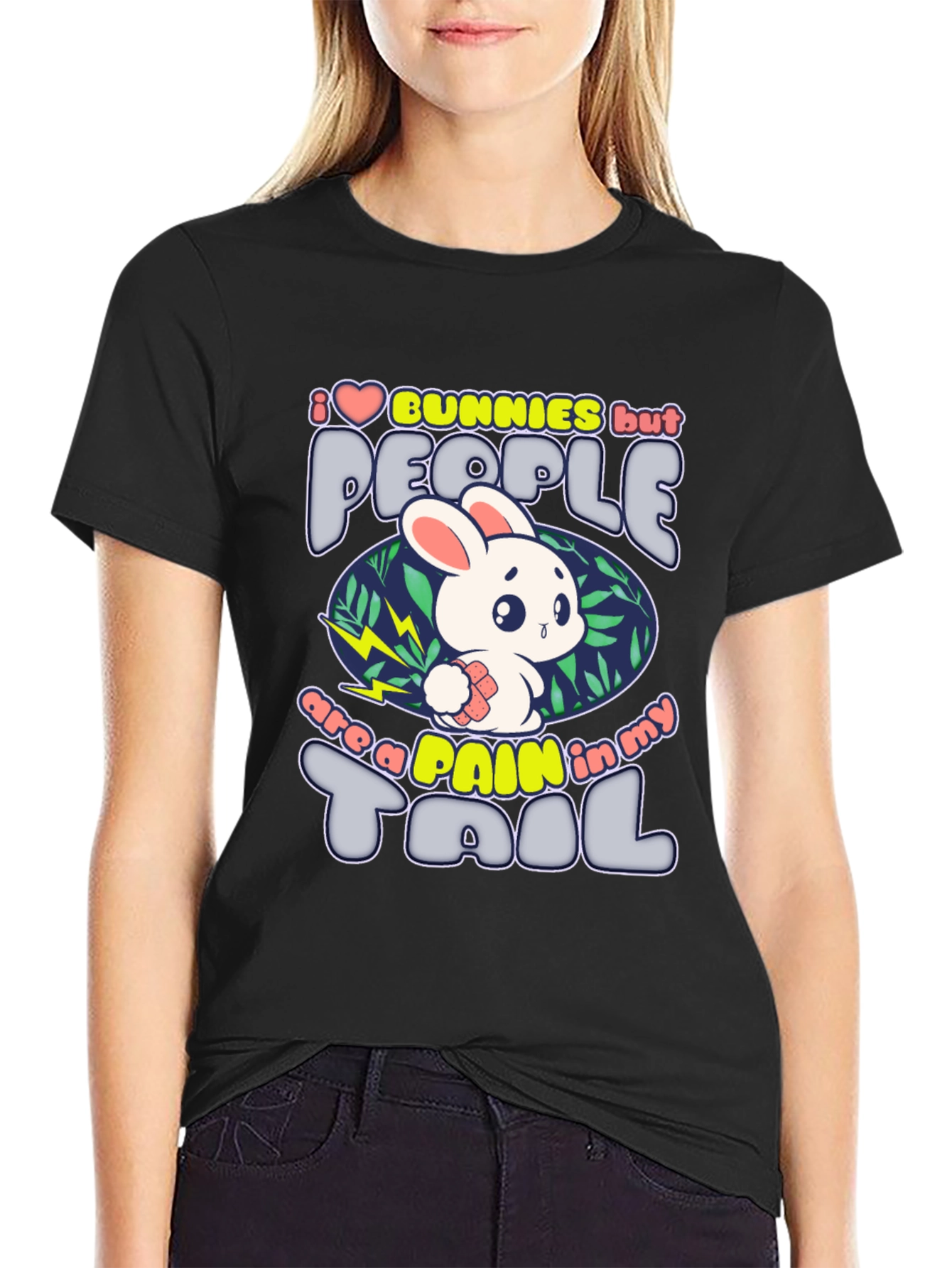I Love Bunnies T-Shirt Funny Sarcastic Rabbit Lover Tee
