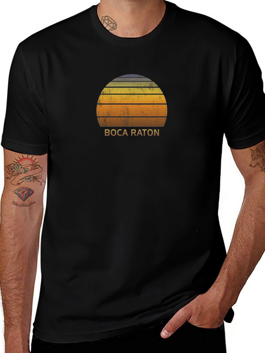 Boca Raton Retro Sunset Graphic Tee