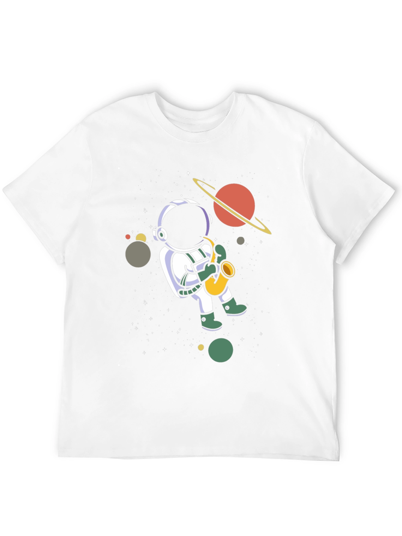Astronaut Saxophone T-Shirt - Space Music Tee