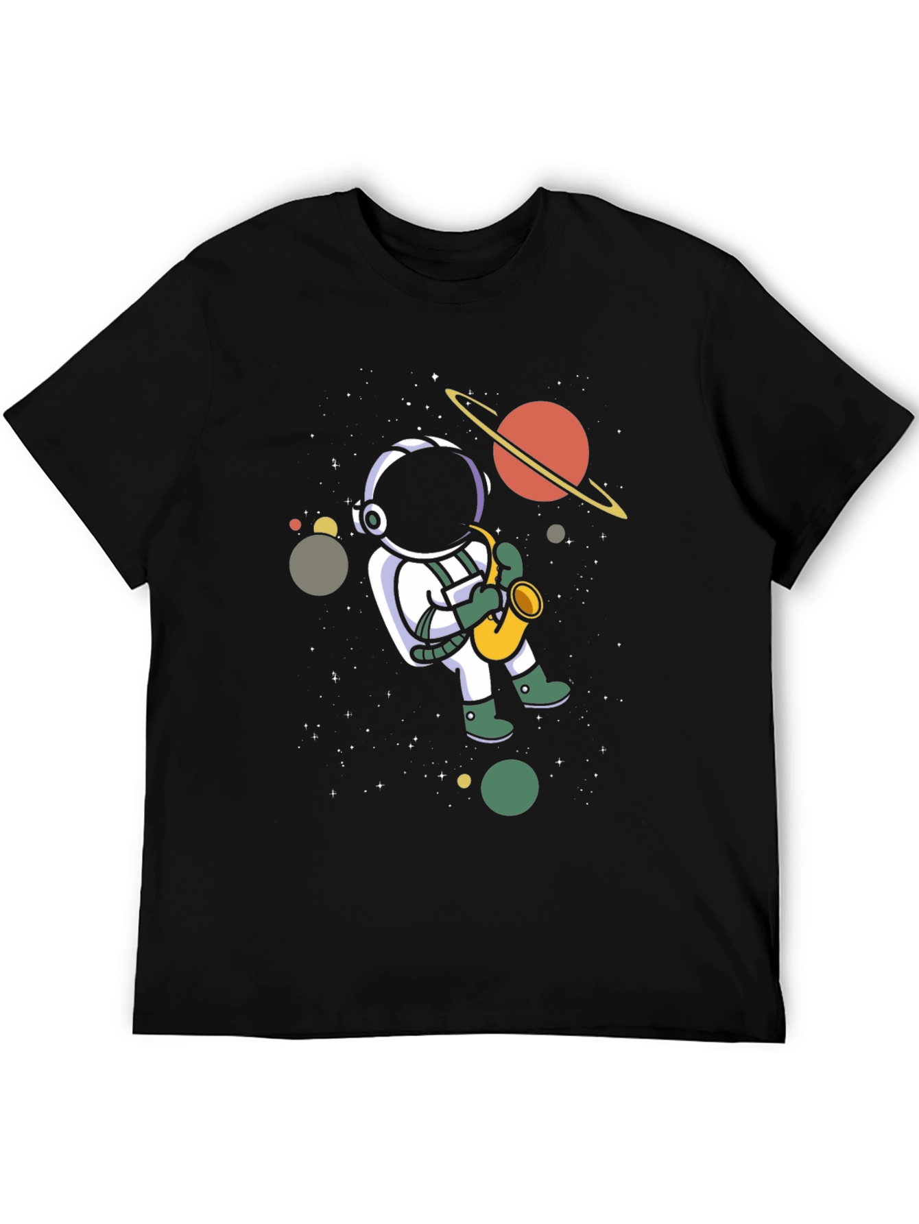 Astronaut Saxophone T-Shirt - Space Music Tee