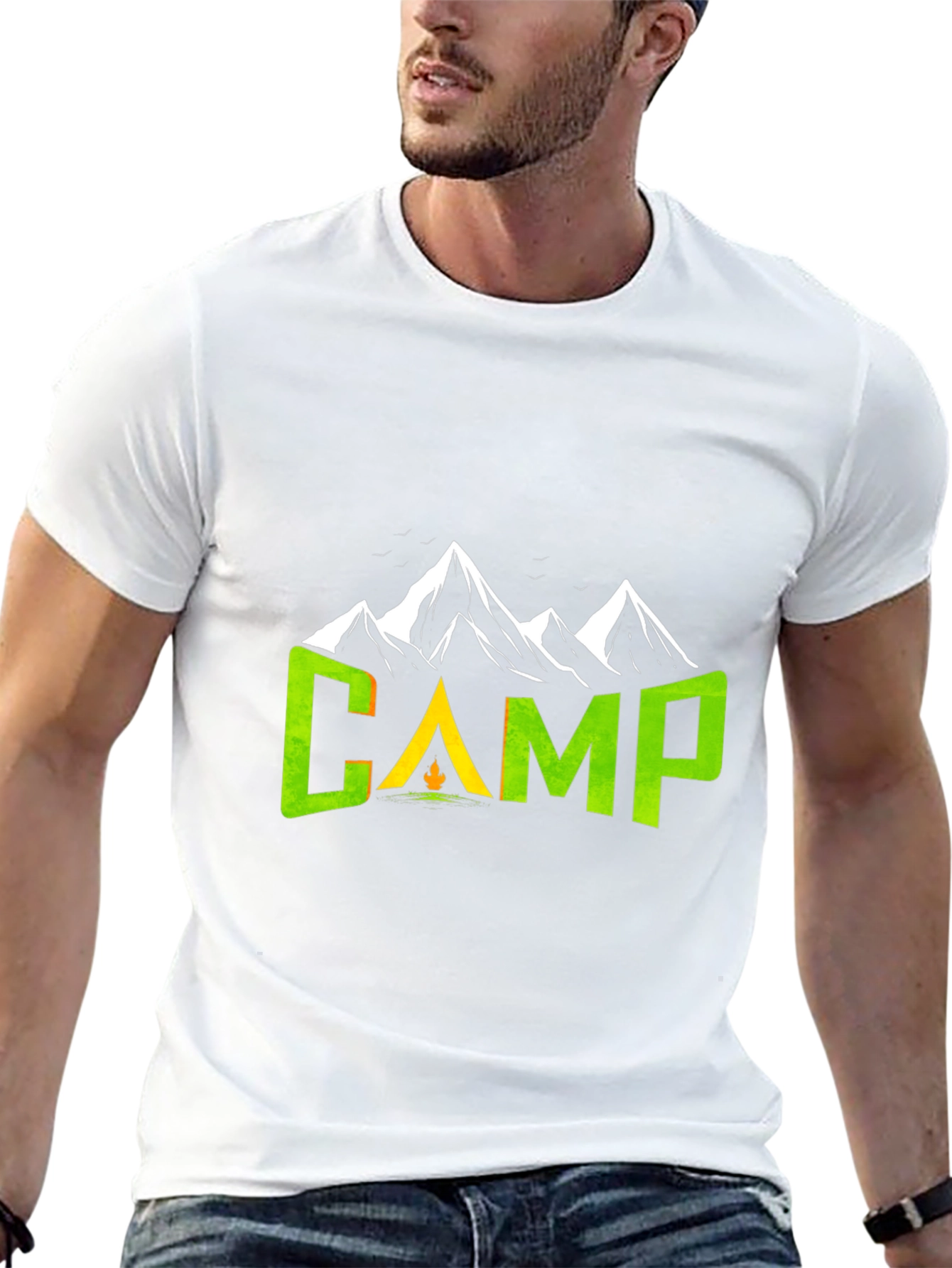 Camping Adventure T-Shirt - Mountain Design