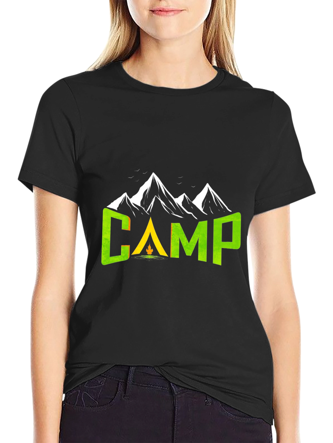 Camping Adventure T-Shirt - Mountain Design