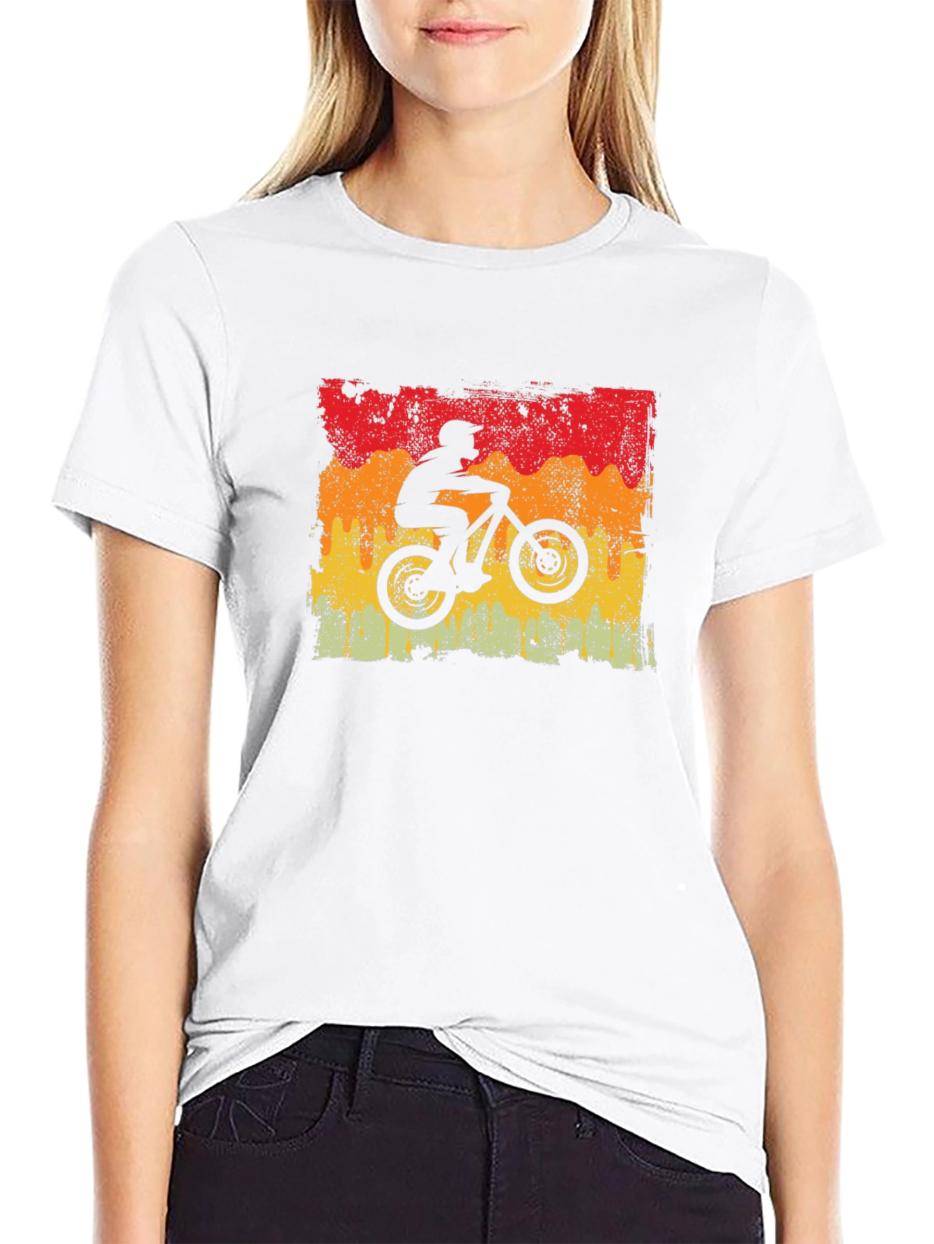Mountain Biker Retro Graphic T-Shirt