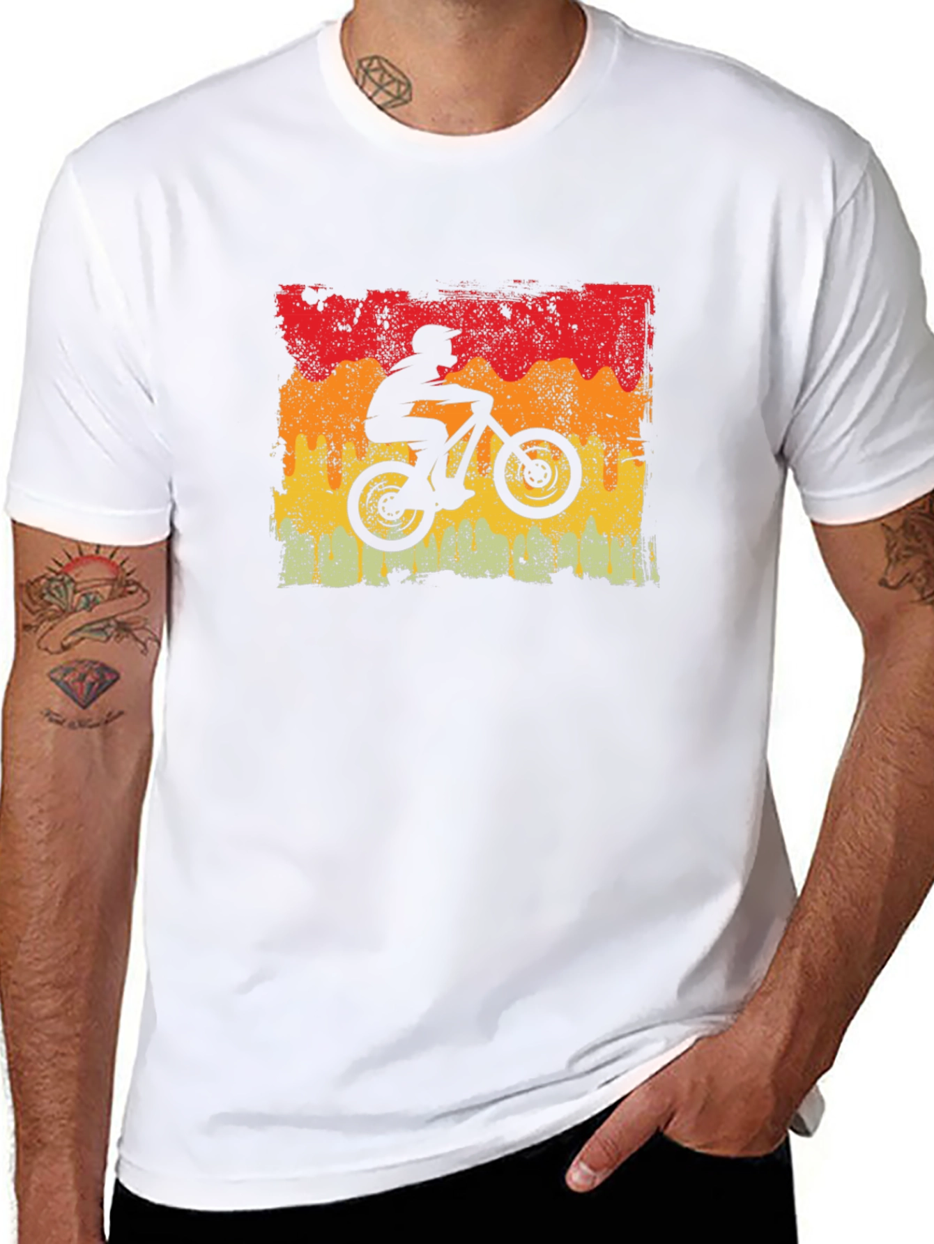 Mountain Biker Retro Graphic T-Shirt