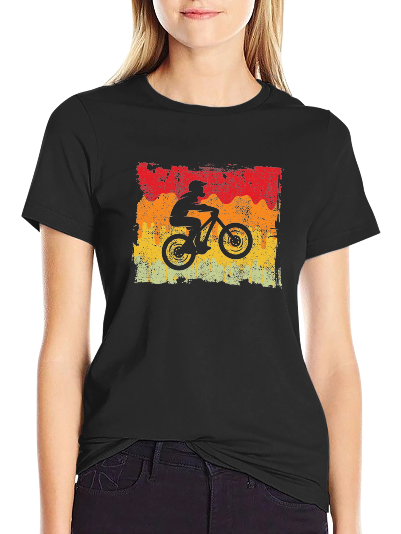 Mountain Biker Retro Graphic T-Shirt