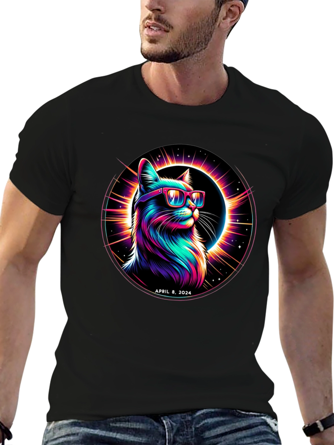 April 8 2024 Eclipse Cat T-Shirt