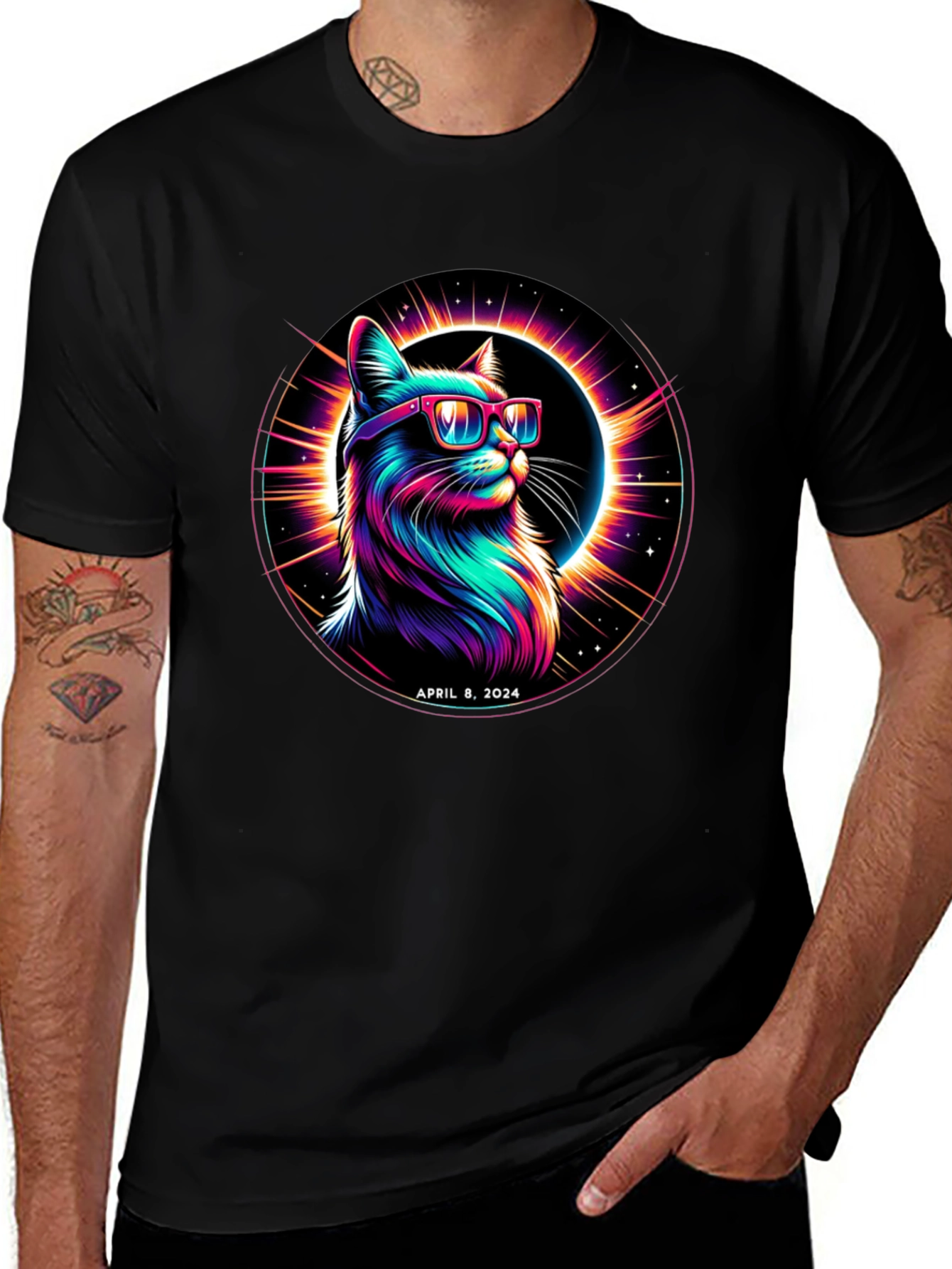 April 8 2024 Eclipse Cat T-Shirt