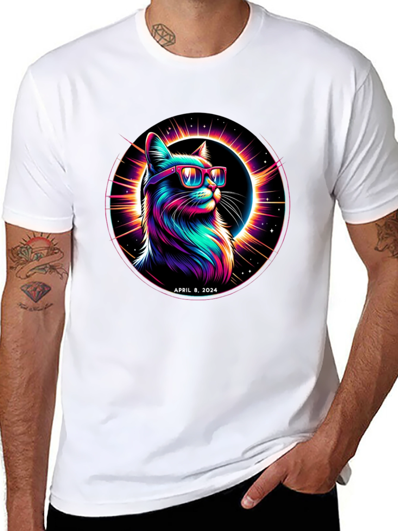 April 8 2024 Eclipse Cat T-Shirt