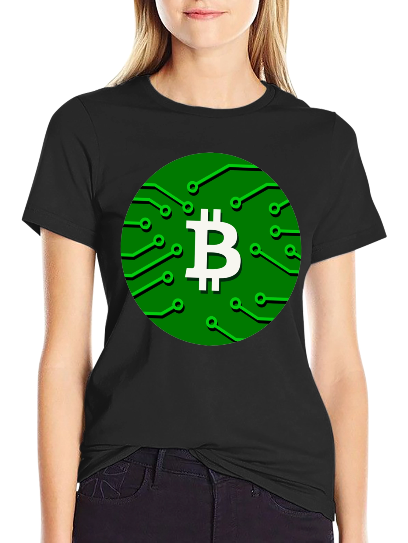 Bitcoin Circuit Board Graphic T-Shirt - Crypto Tee