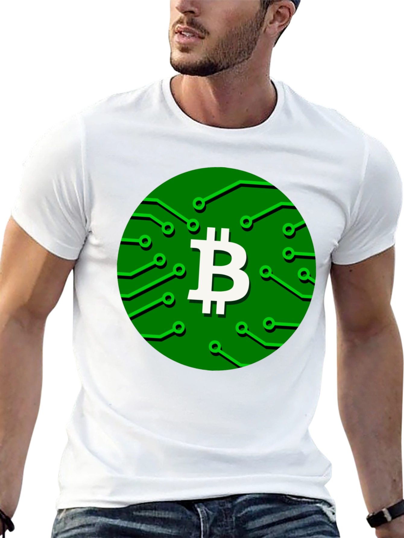 Bitcoin Circuit Board Graphic T-Shirt - Crypto Tee
