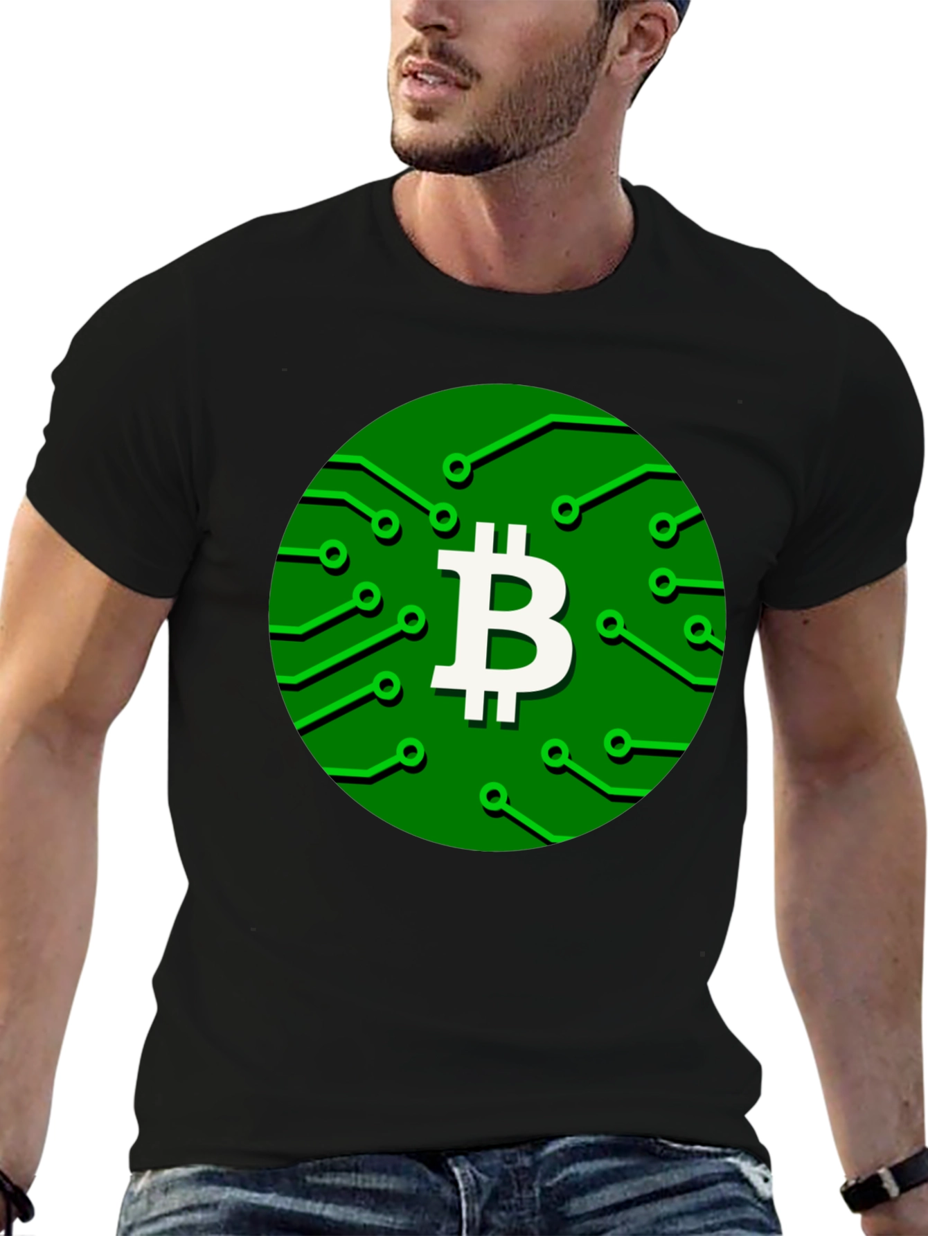 Bitcoin Circuit Board Graphic T-Shirt - Crypto Tee
