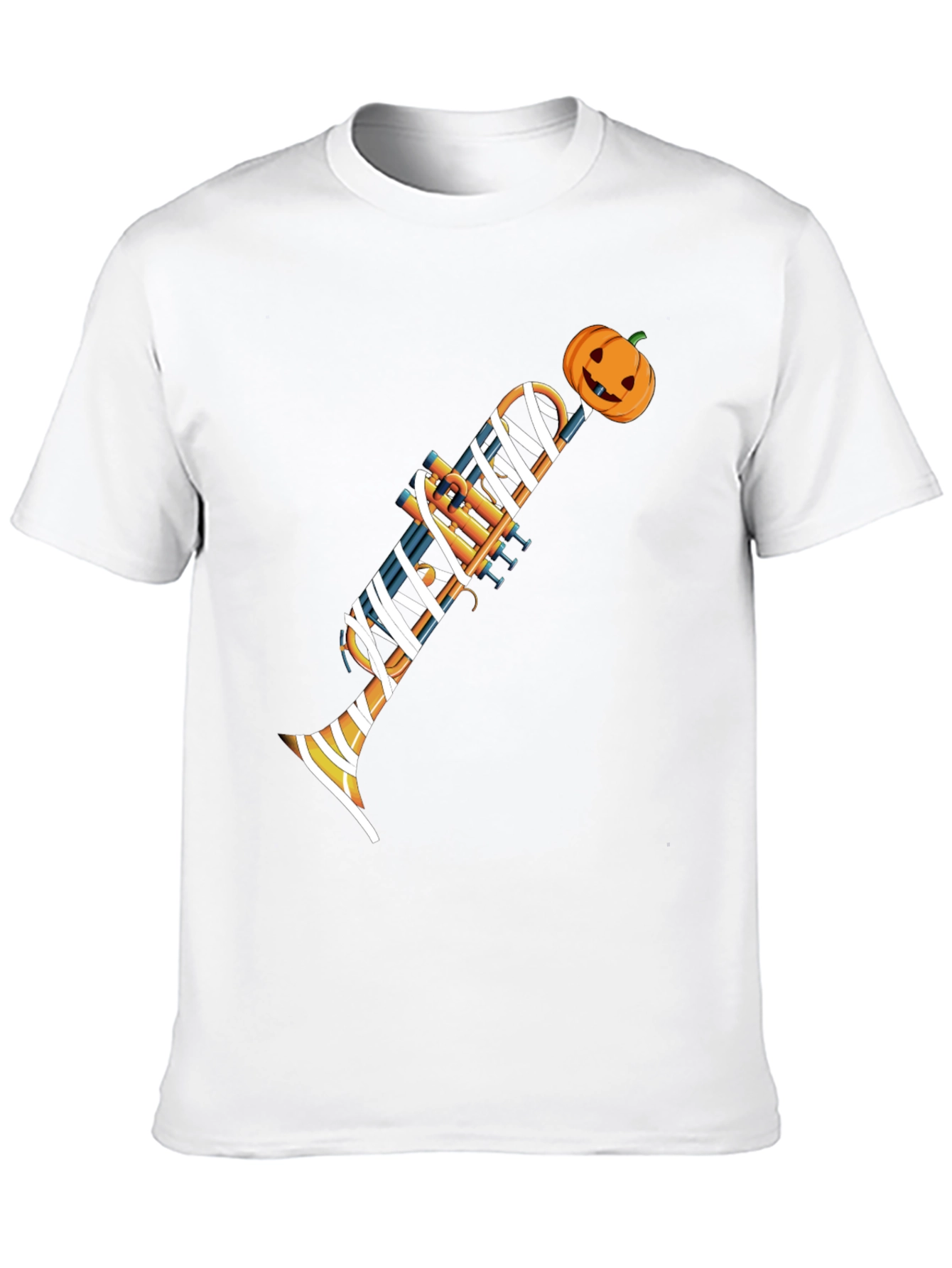 Halloween Trumpet Mummy Graphic Tee