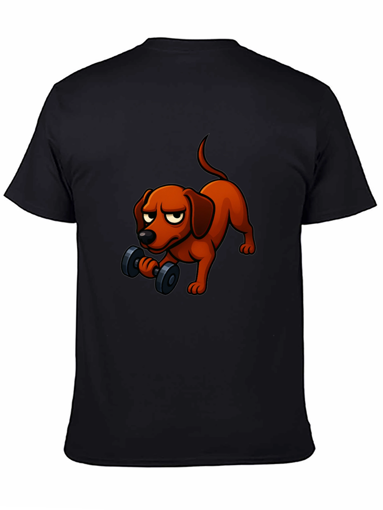 Funny Dog Lifting Weights T-Shirt