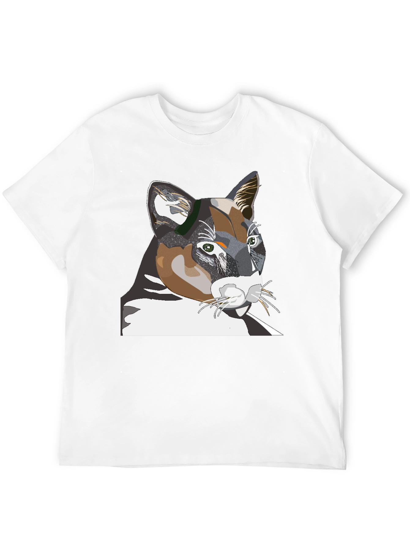 Cool Cat Graphic Tee - Black Cotton T-Shirt