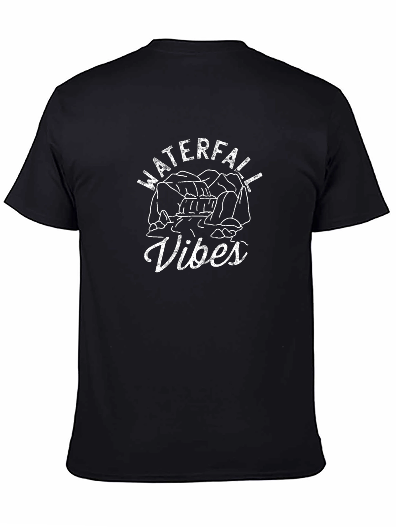 Waterfall Vibes Graphic Tee - Black