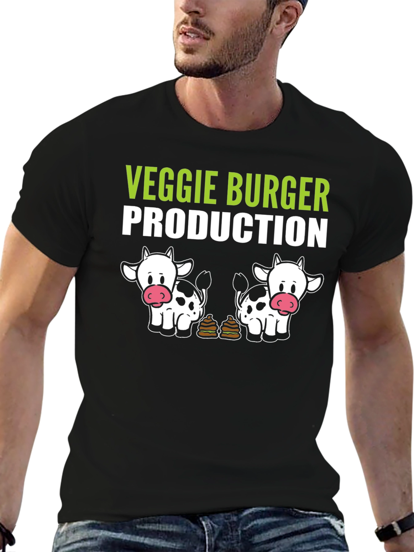 Veggie Burger Production T-Shirt Funny Vegan Tee