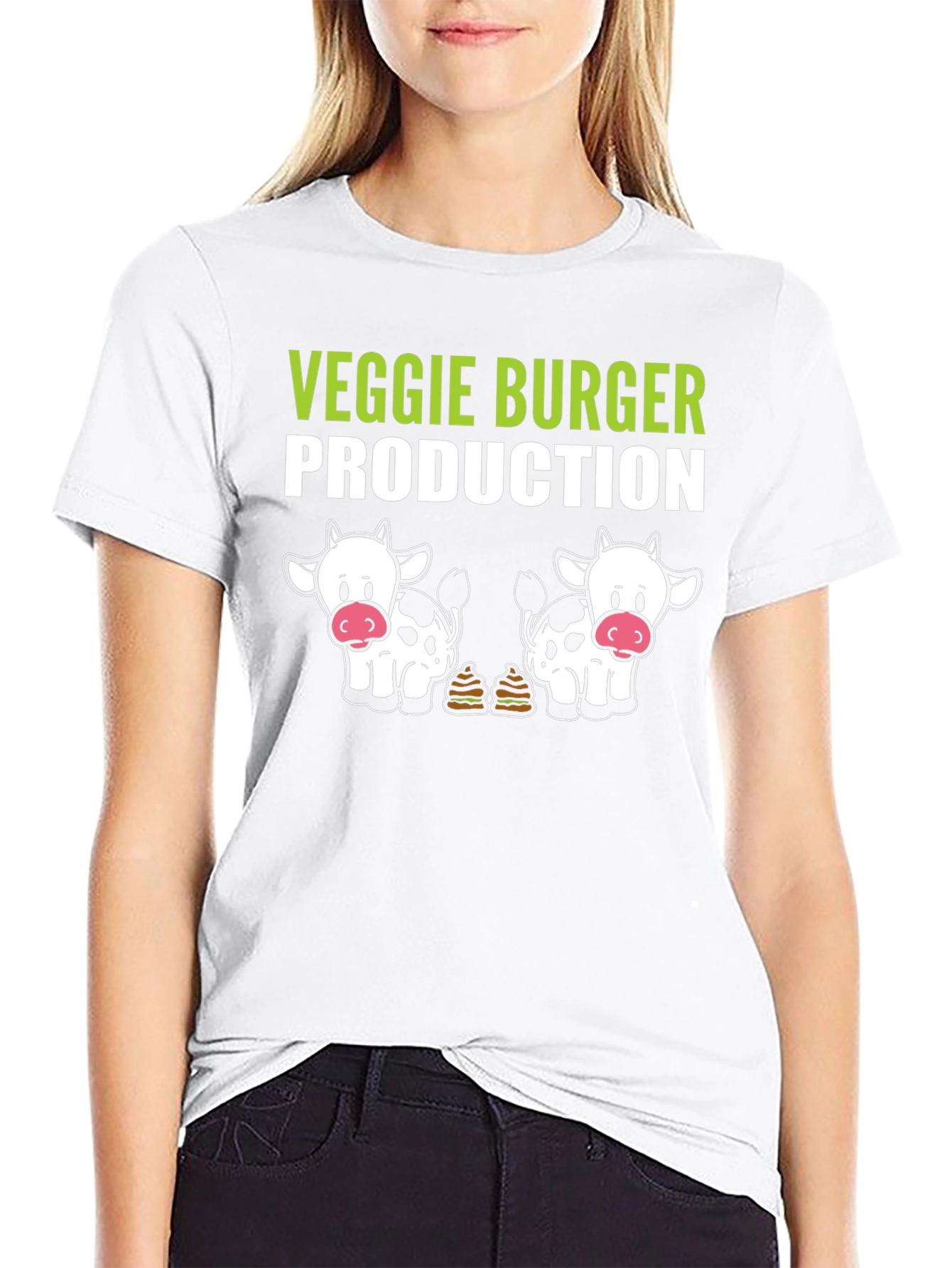 Veggie Burger Production T-Shirt Funny Vegan Tee