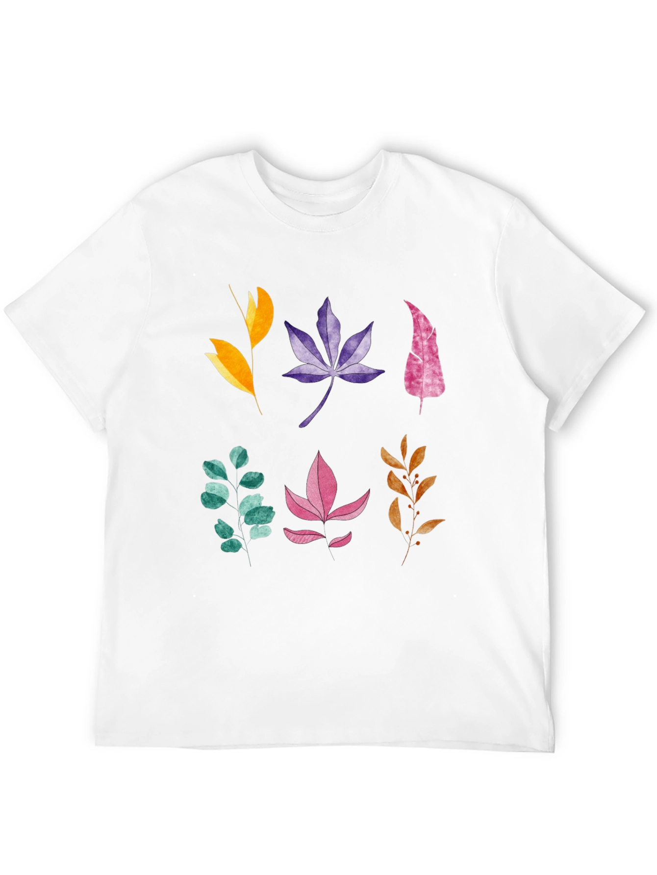 Botanical Leaves Graphic Print Tee