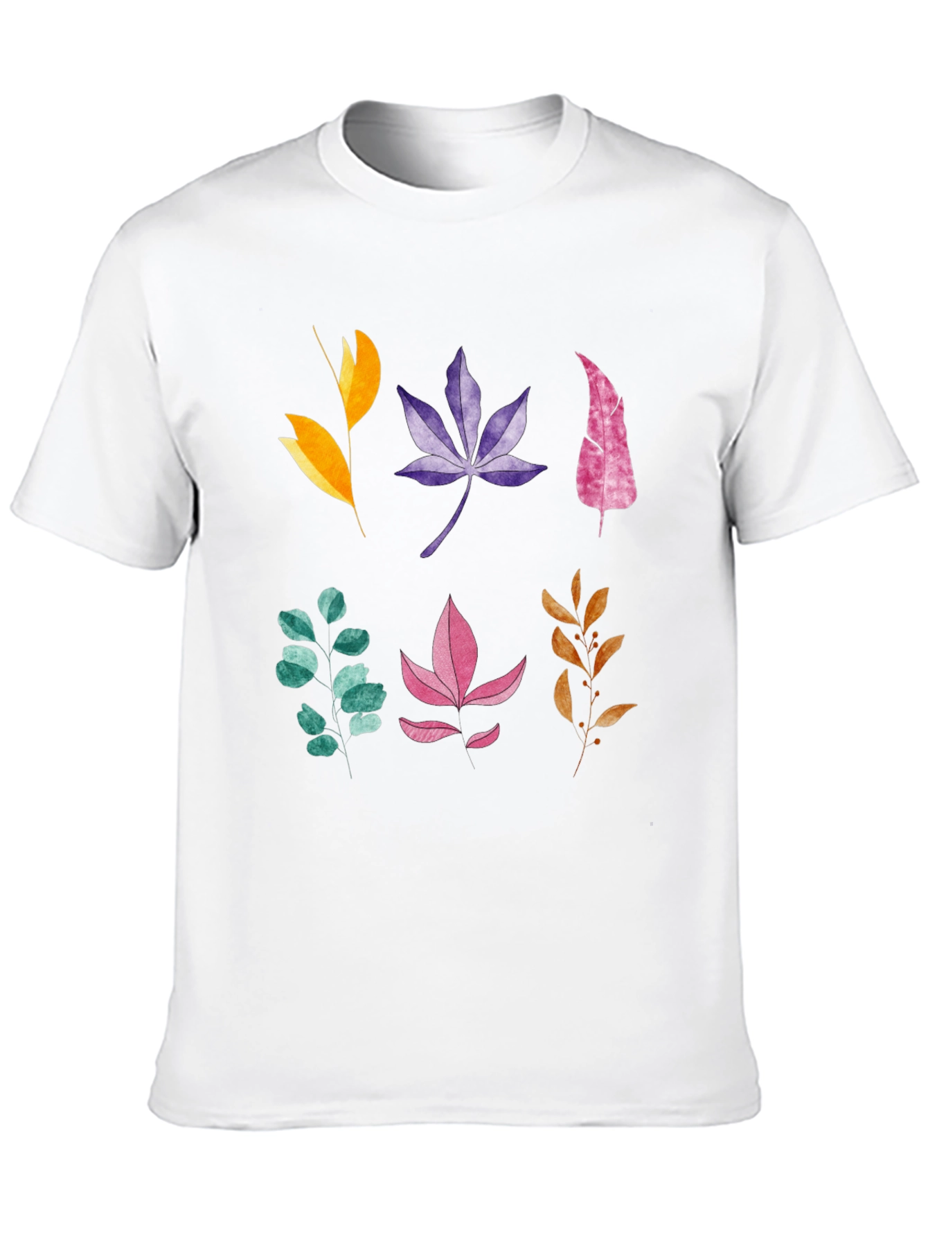 Botanical Leaves Graphic Print Tee