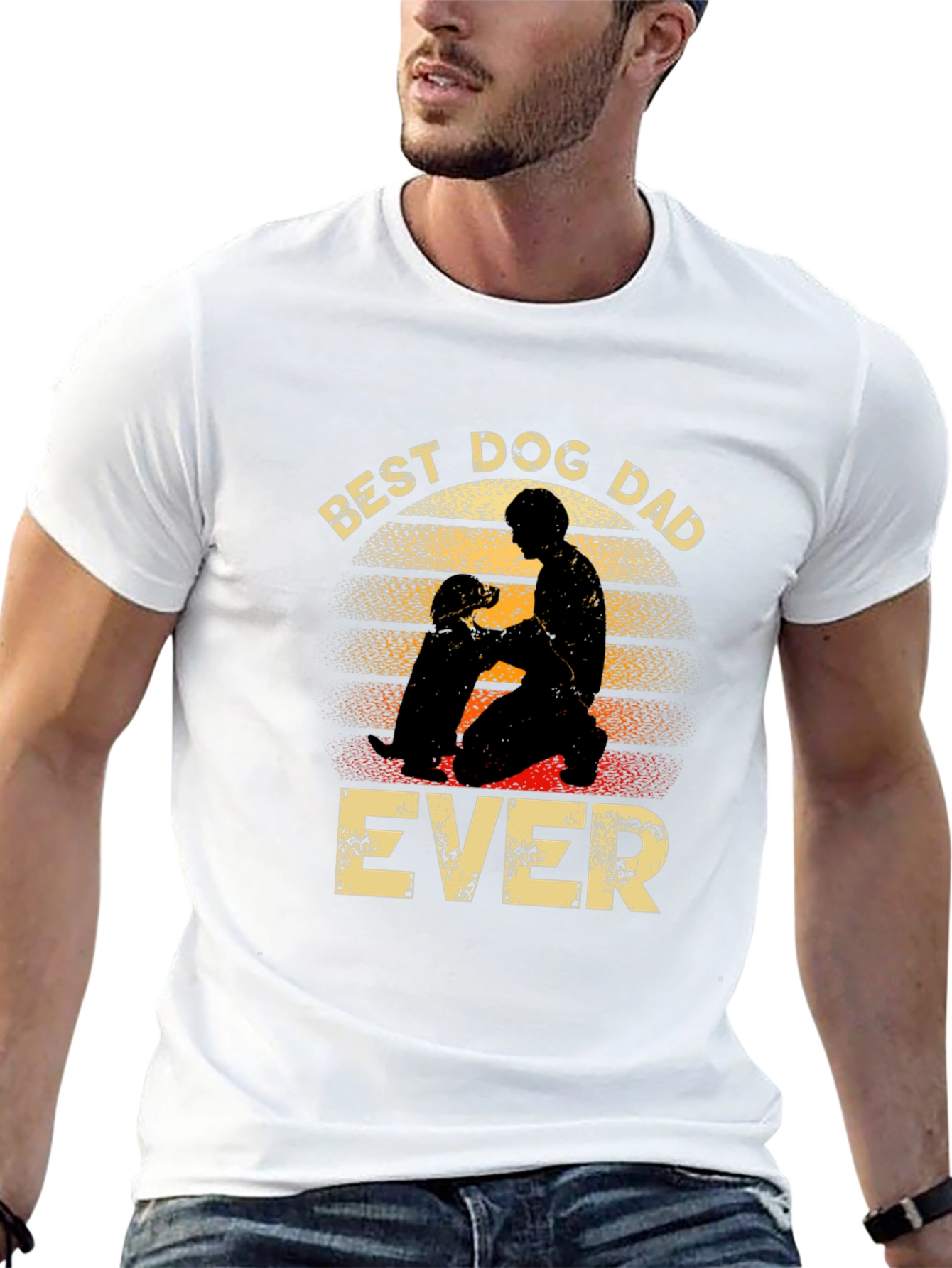 Best Dog Dad Ever Graphic T-Shirt