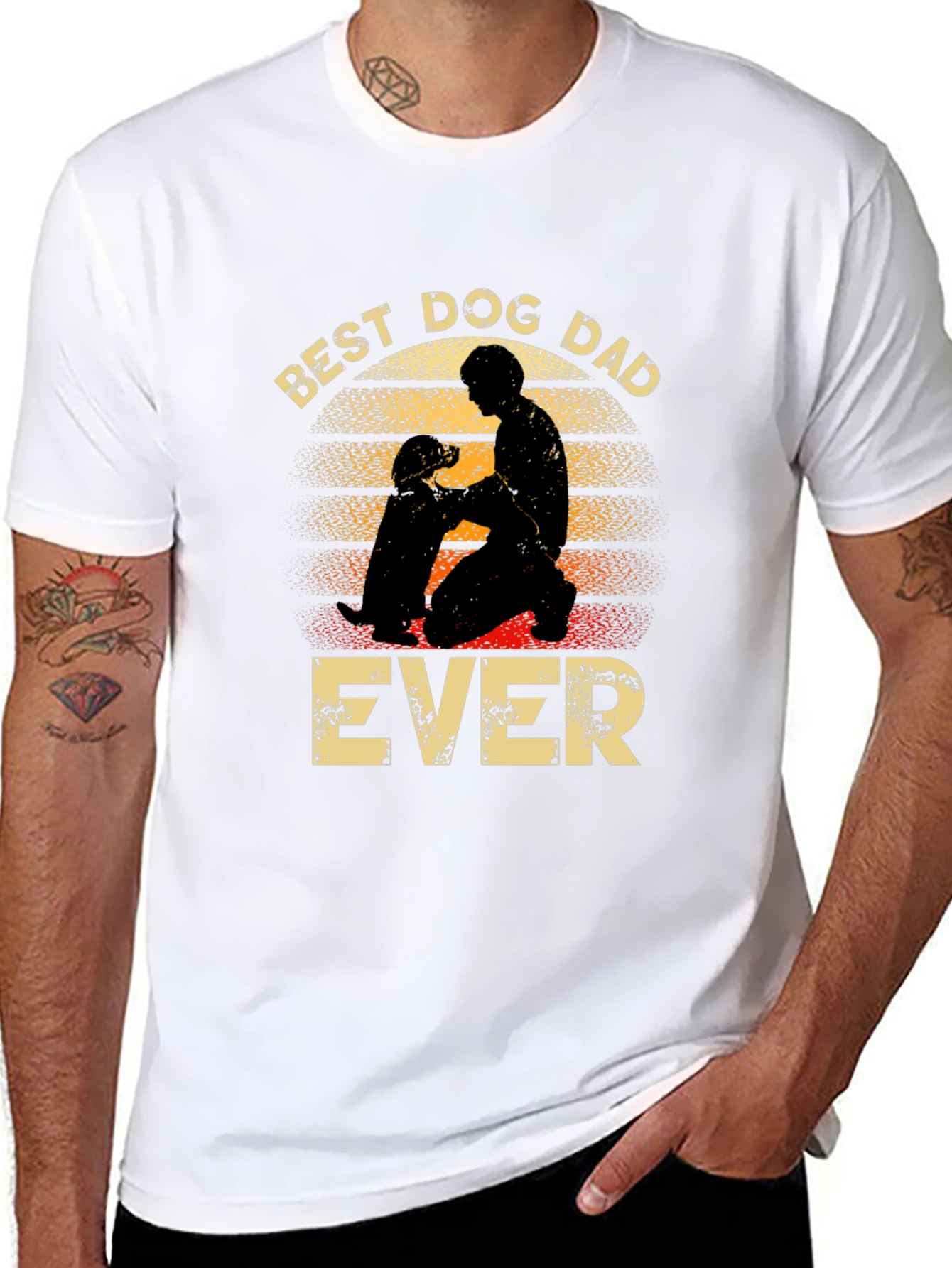 Best Dog Dad Ever Graphic T-Shirt