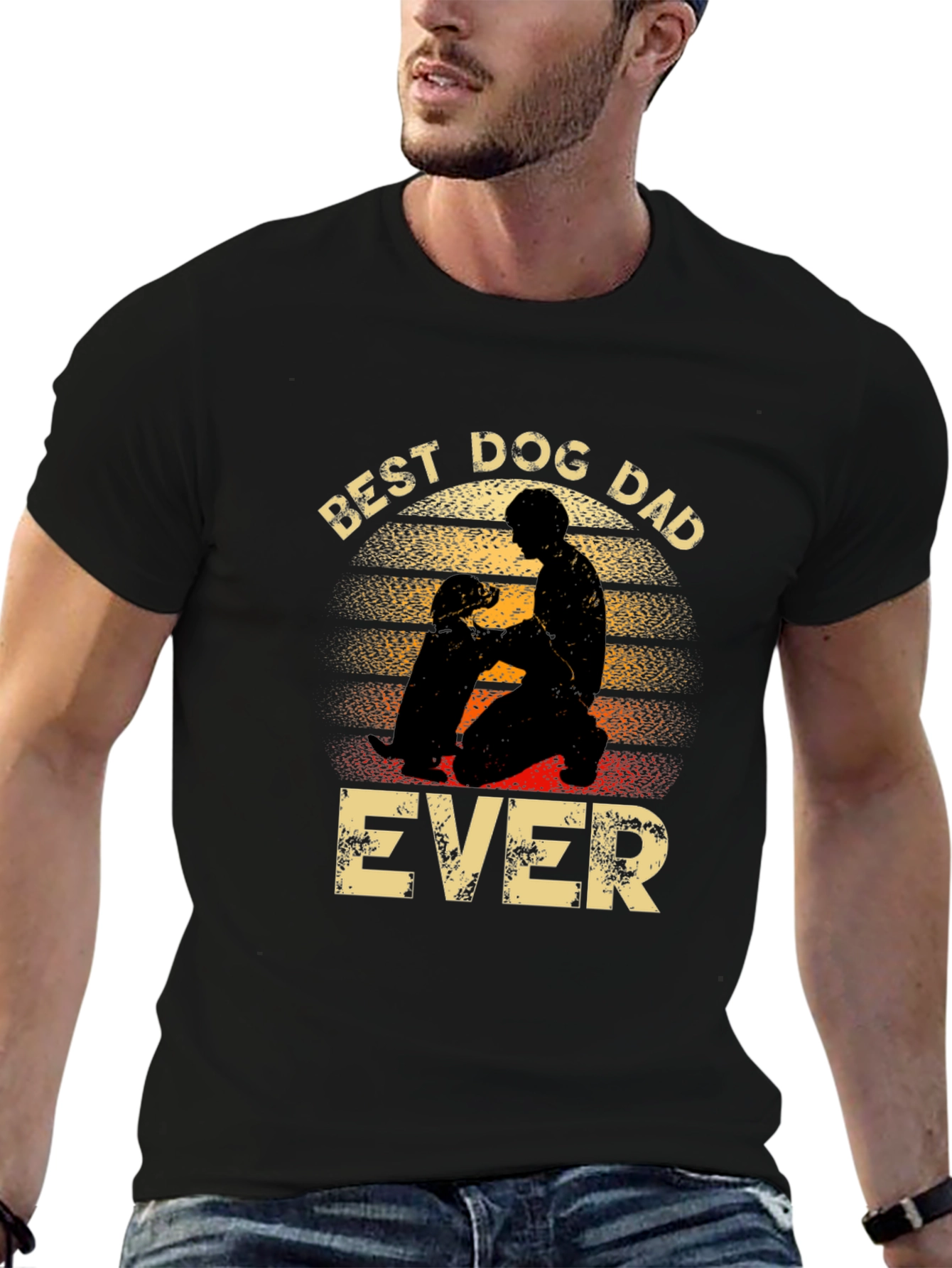 Best Dog Dad Ever Graphic T-Shirt