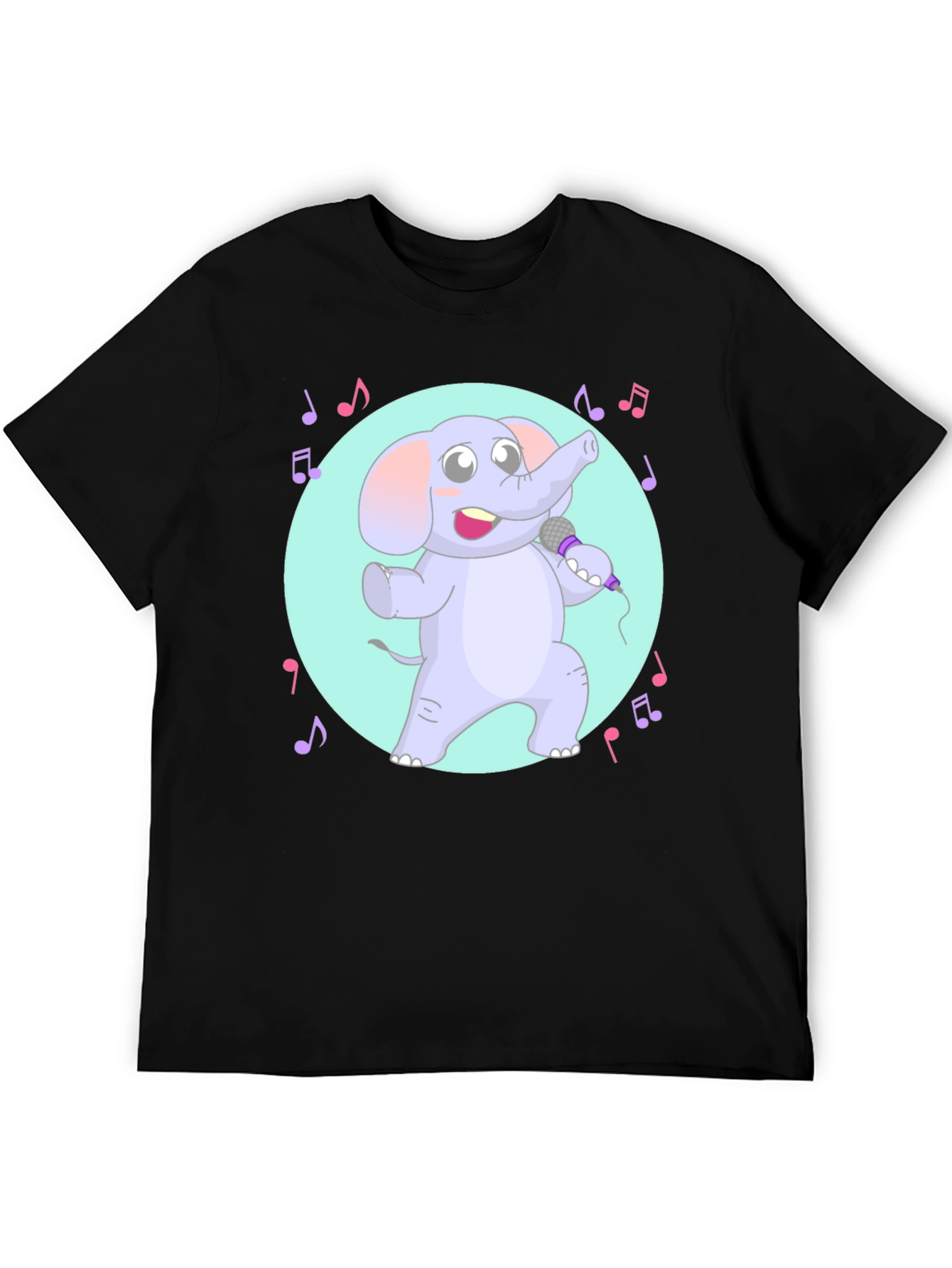 Singing Elephant Graphic Tee - Unique Design
