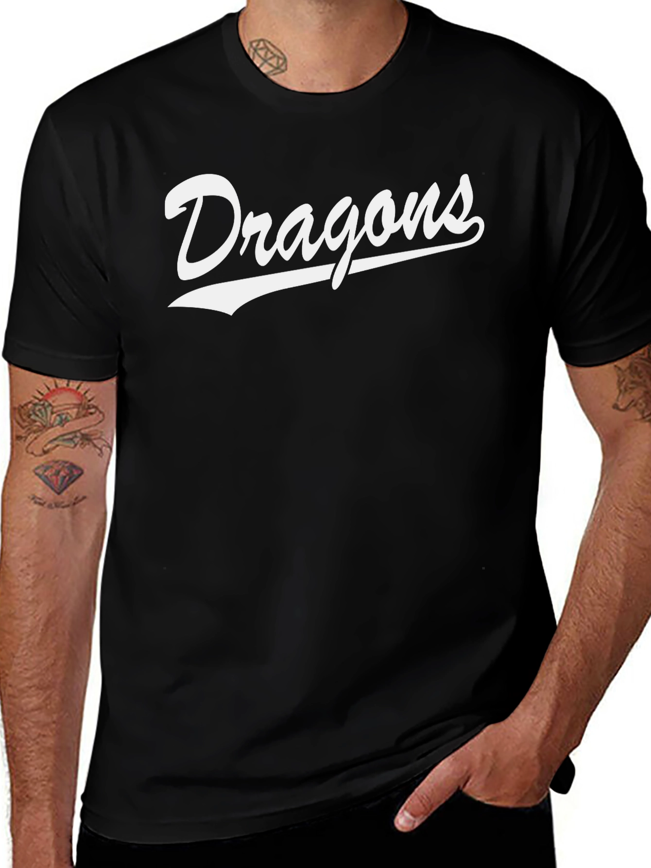 Dragons Graphic Tee - Classic Black T-Shirt