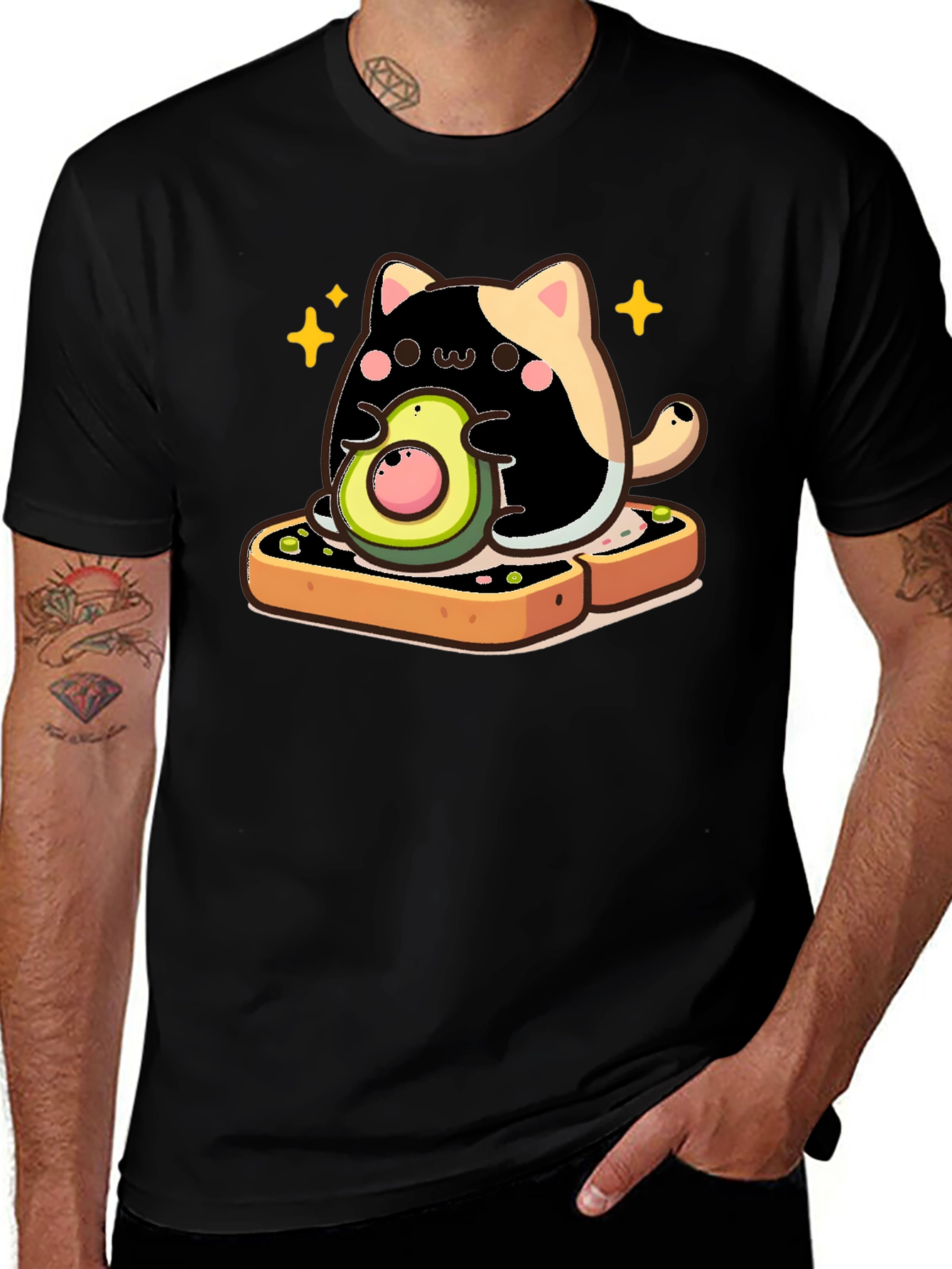 Cat Avocado Toast Graphic Tee