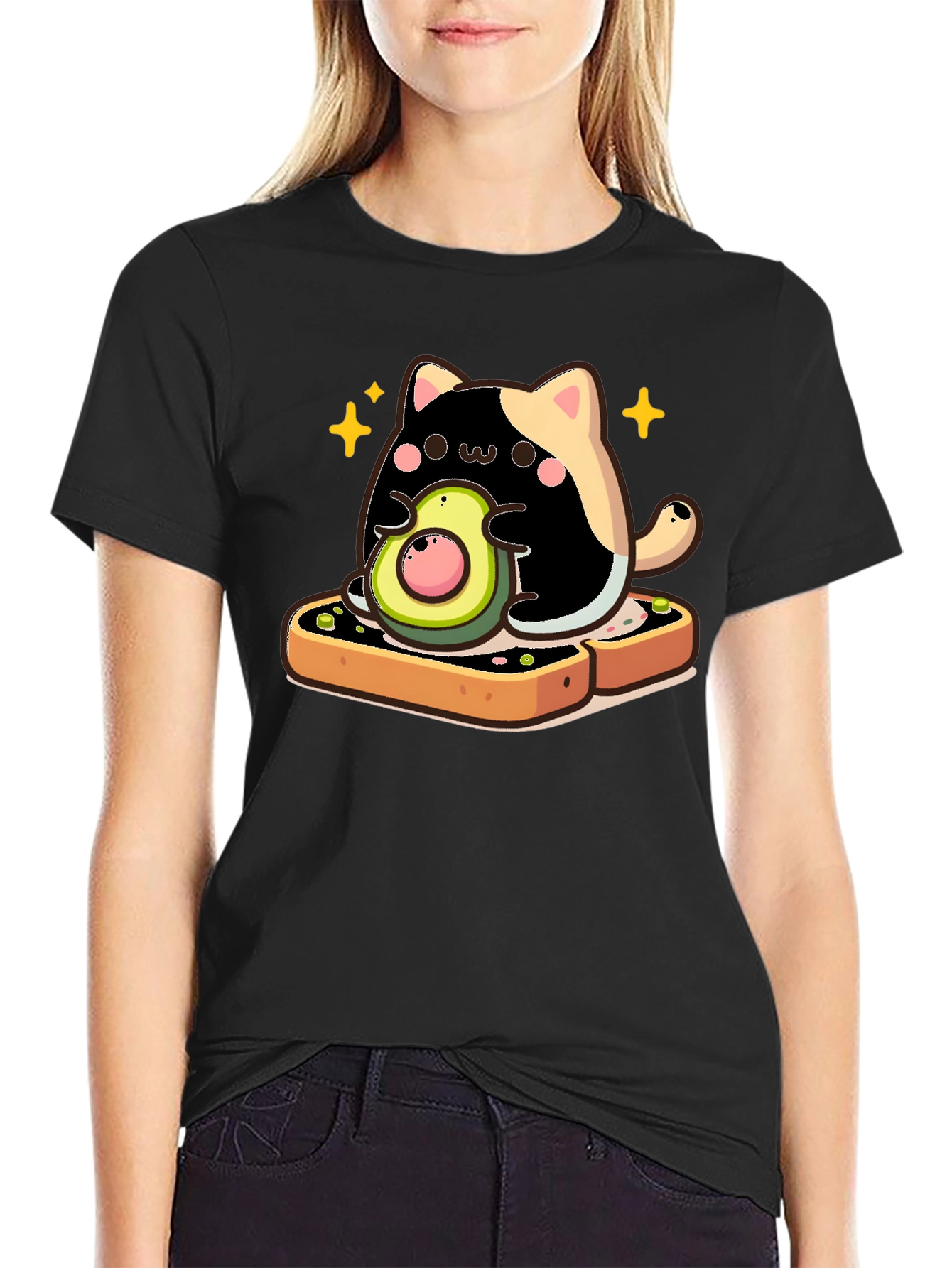 Cat Avocado Toast Graphic Tee