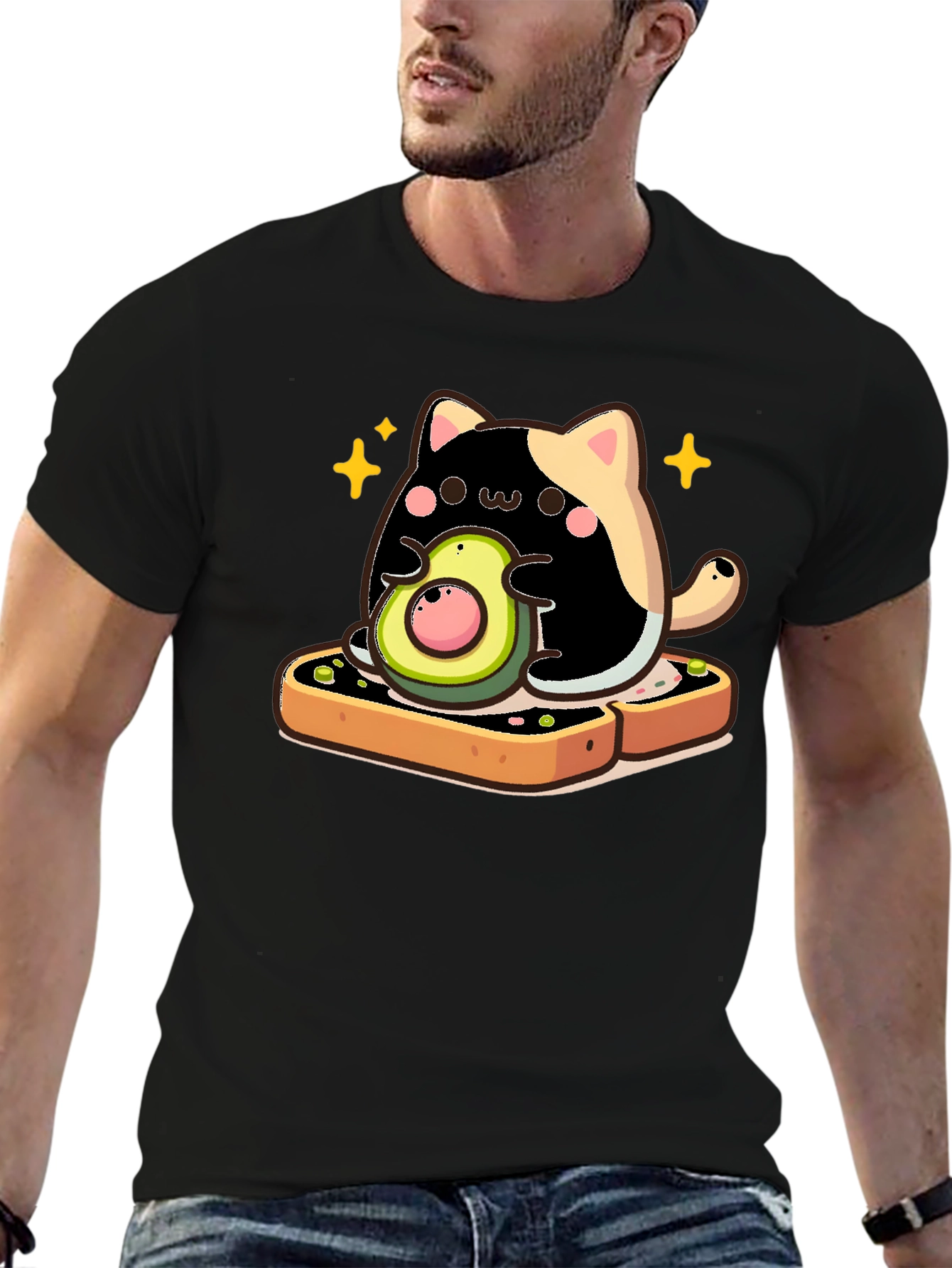 Cat Avocado Toast Graphic Tee
