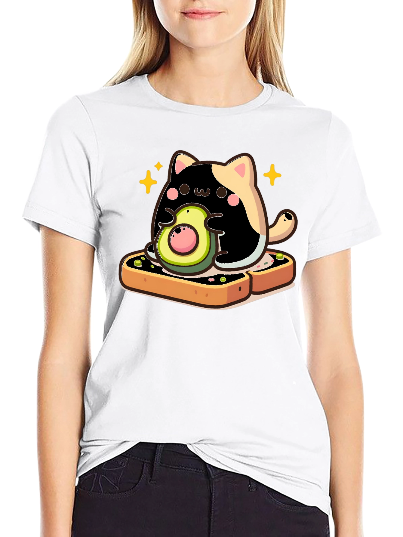 Cat Avocado Toast Graphic Tee