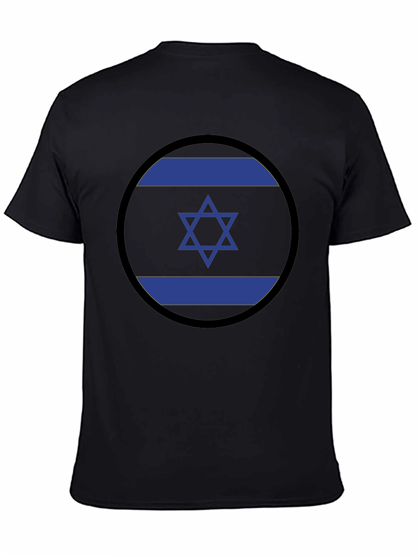 Israel Flag T-Shirt - Black Cotton Tee