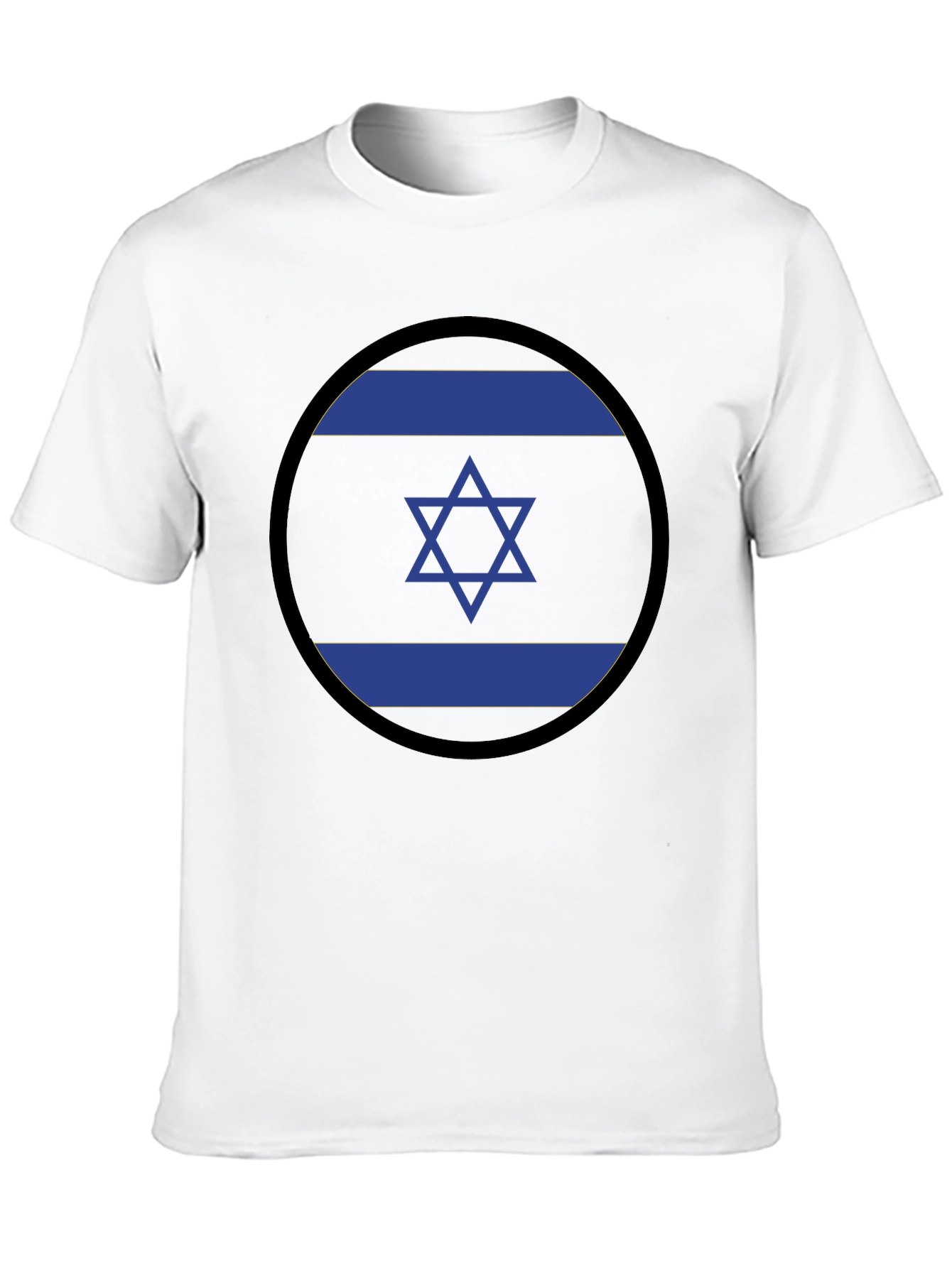 Israel Flag T-Shirt - Black Cotton Tee