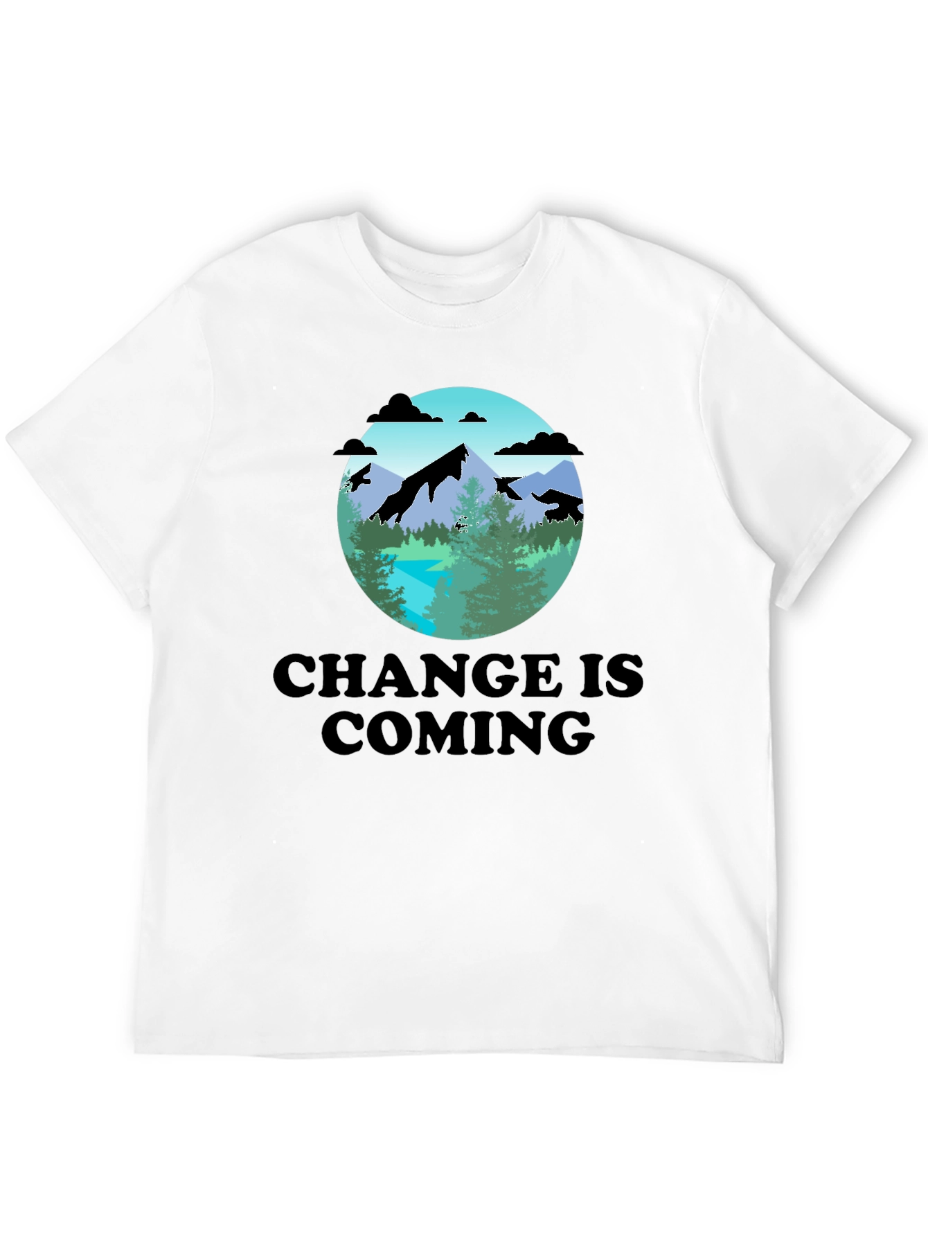 Change Is Coming T-Shirt - Mountain Scene Graphic Tee