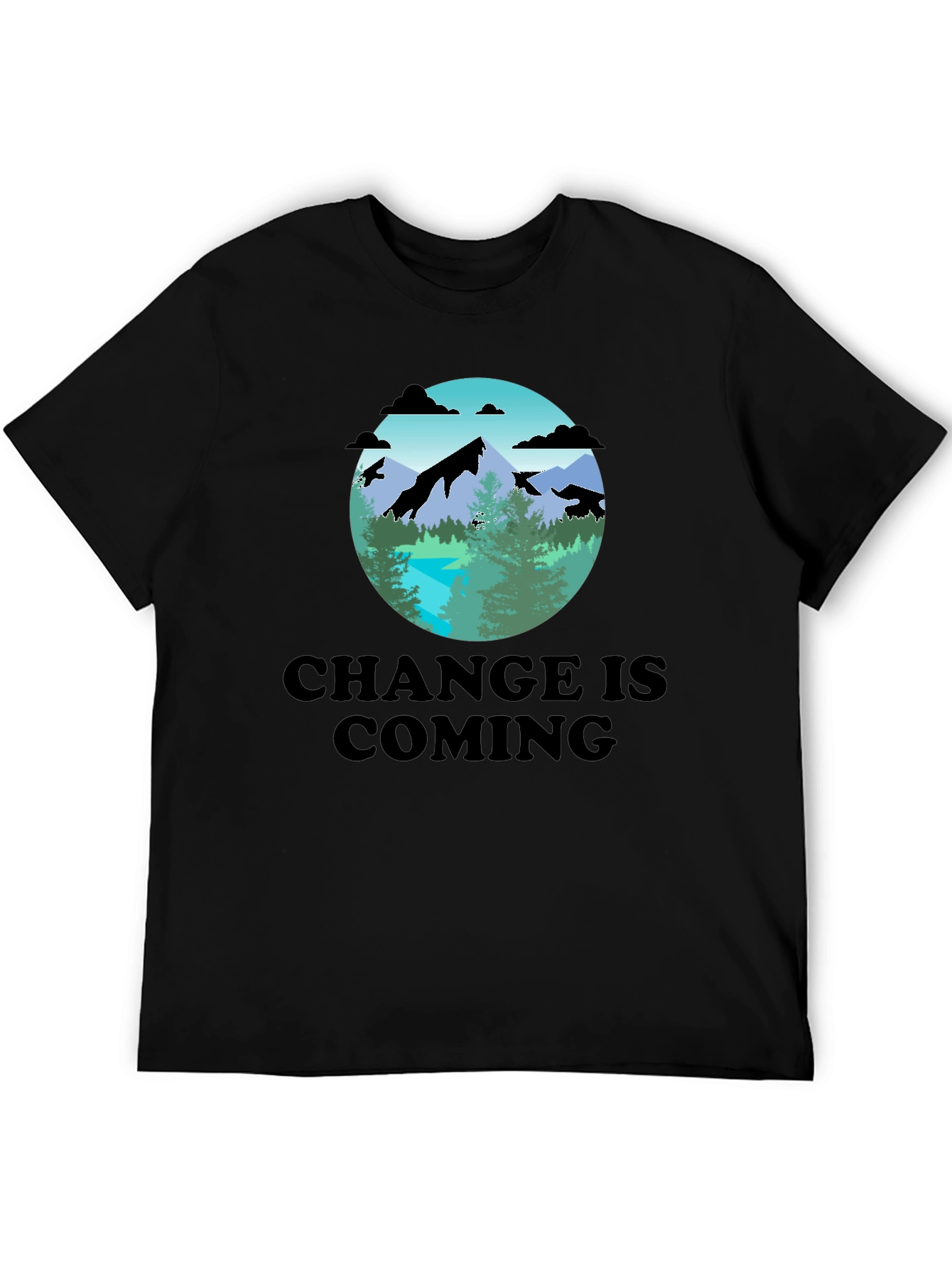 Change Is Coming T-Shirt - Mountain Scene Graphic Tee