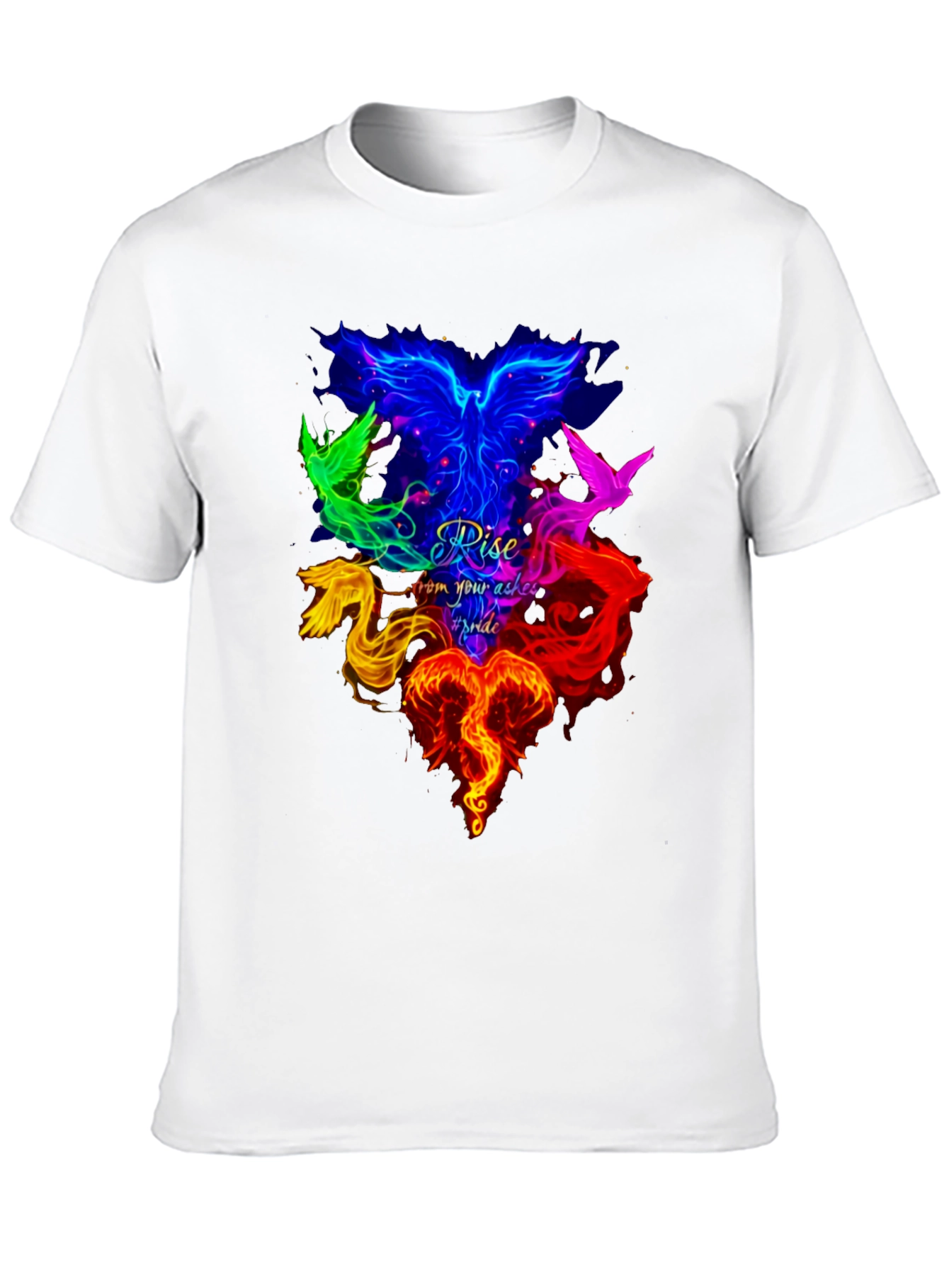 Colorful Phoenix Graphic T-Shirt
