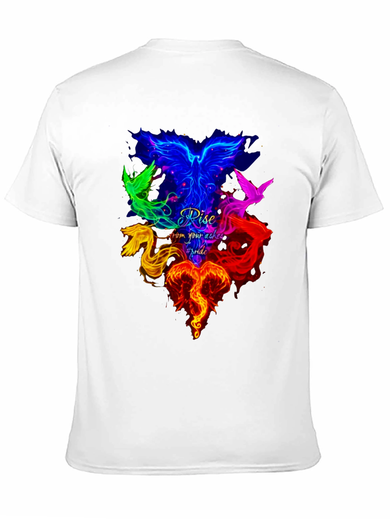 Colorful Phoenix Graphic T-Shirt