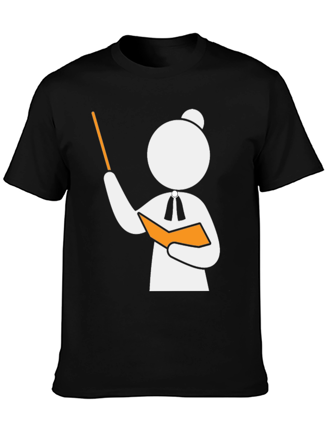 Teacher Stick Figure Black T-Shirt