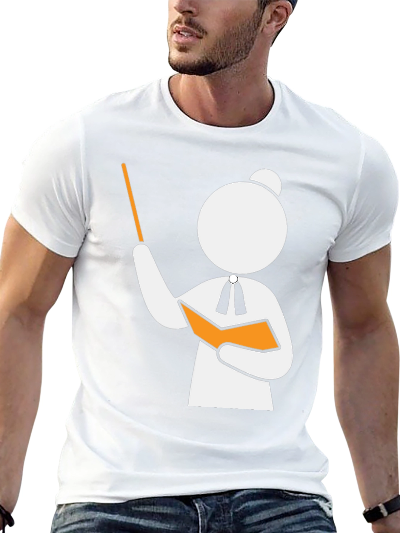 Teacher Stick Figure Black T-Shirt
