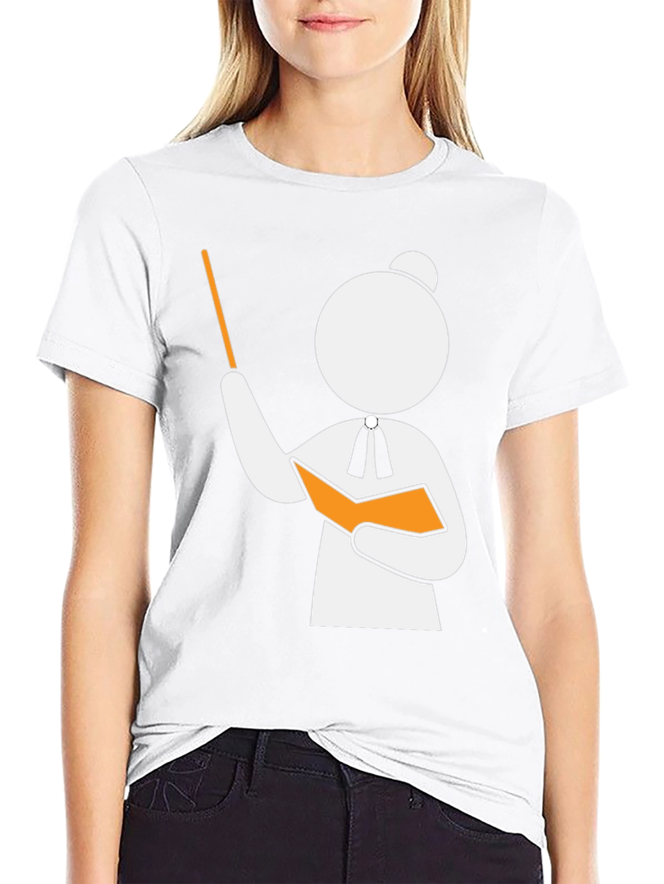 Teacher Stick Figure Black T-Shirt