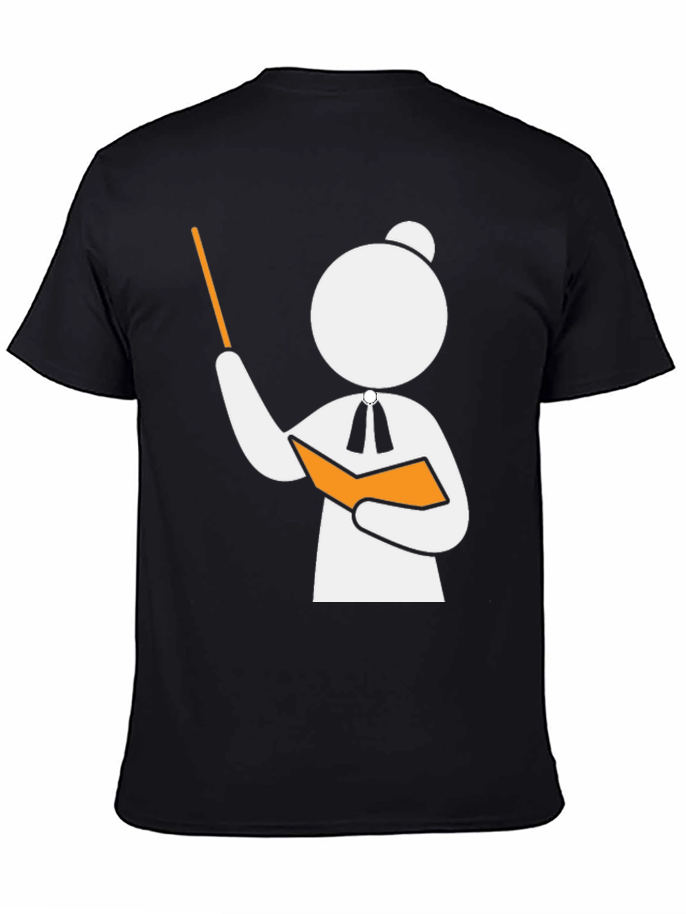 Teacher Stick Figure Black T-Shirt