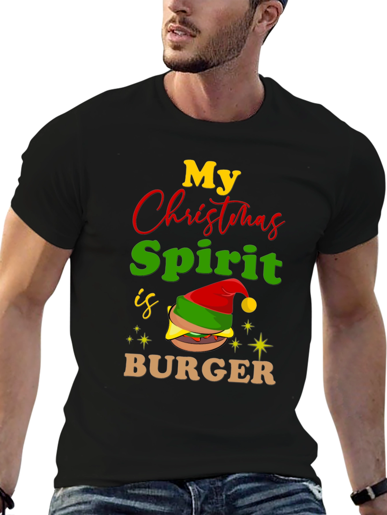 My Christmas Spirit Is Burger T-Shirt