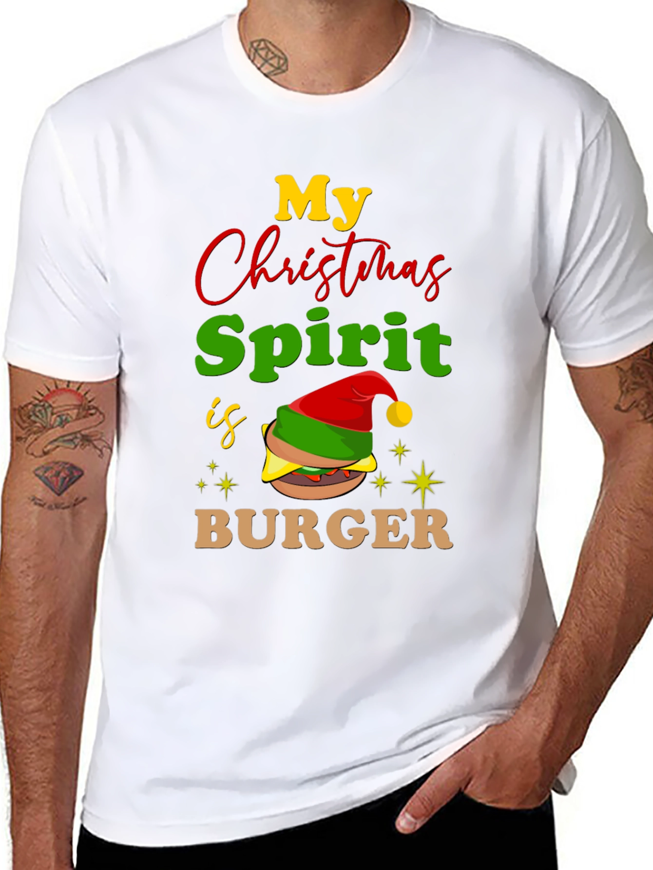 My Christmas Spirit Is Burger T-Shirt