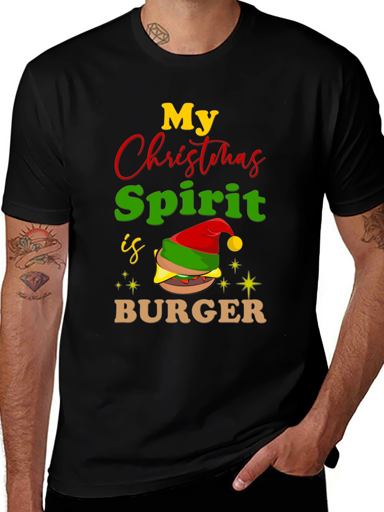 My Christmas Spirit Is Burger T-Shirt