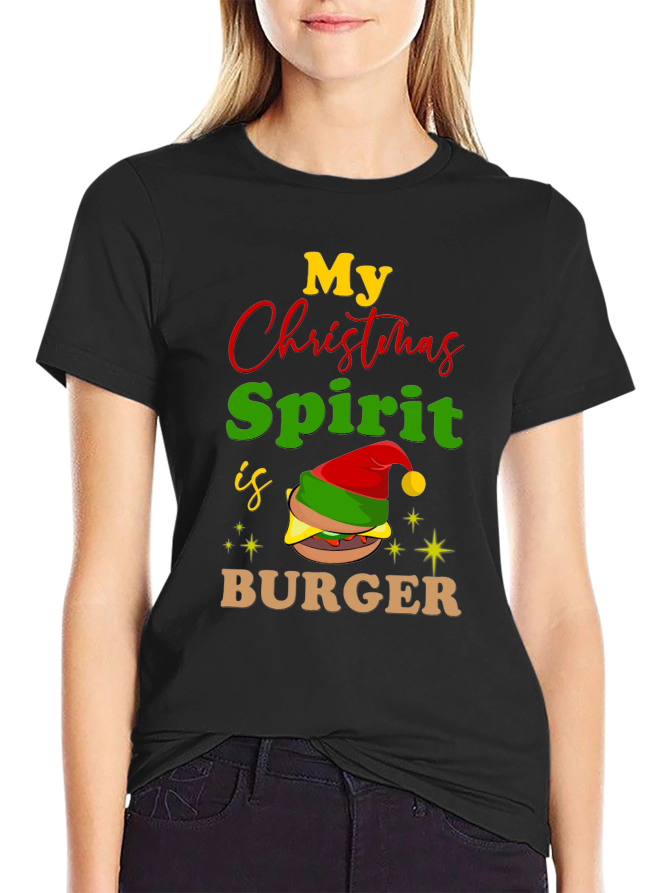 My Christmas Spirit Is Burger T-Shirt