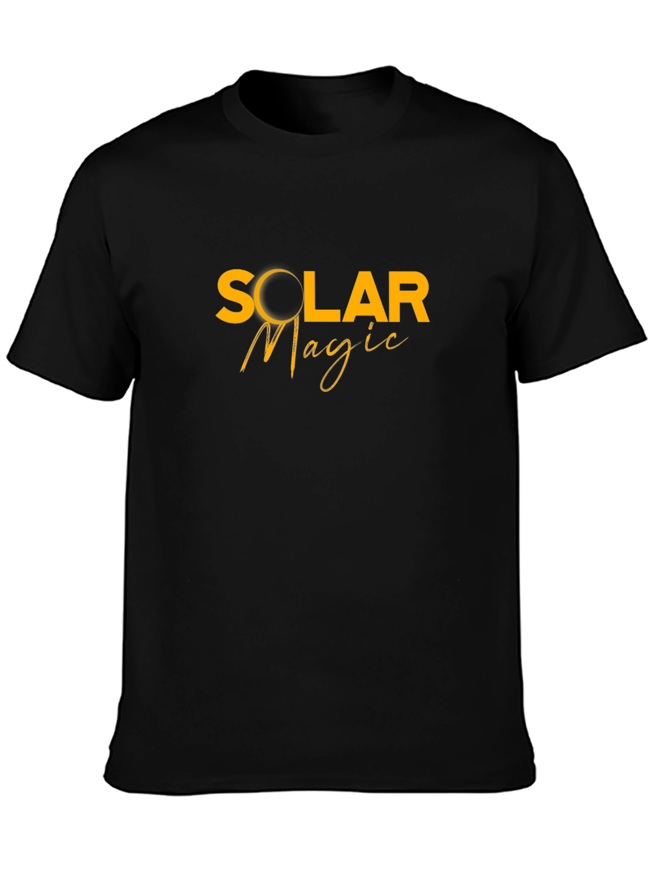 Solar Magic Graphic Tee - Stylish Black Cotton T-Shirt